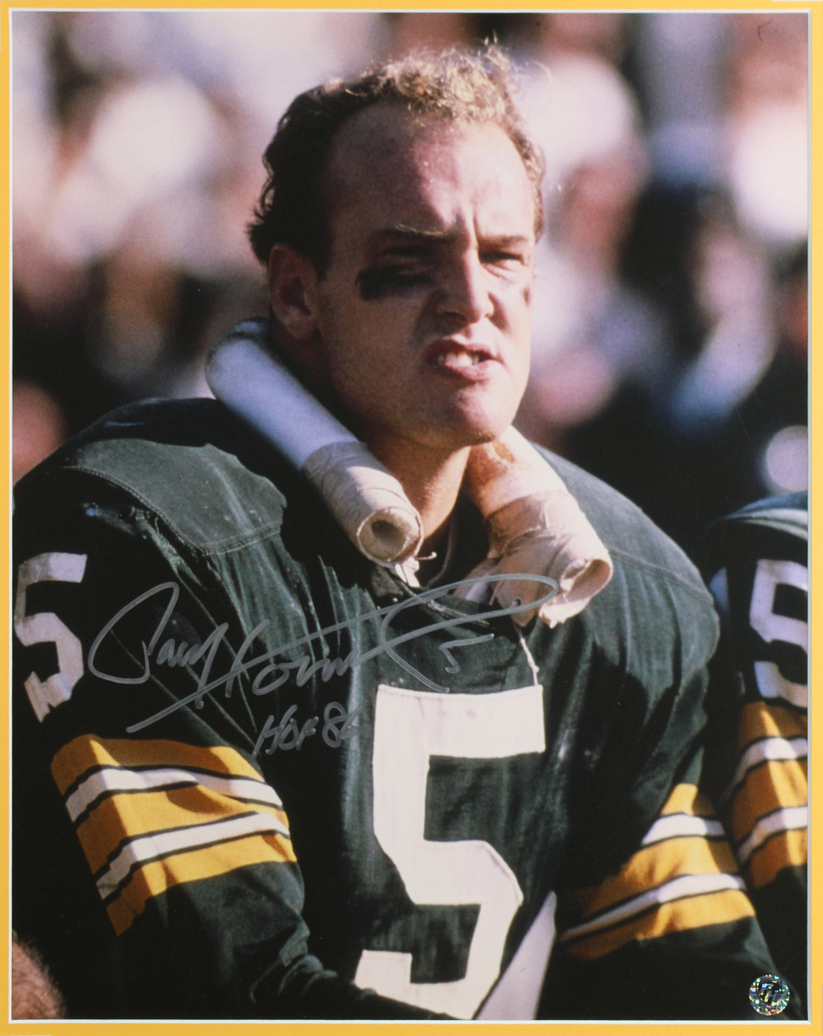 Packers Paul Hornung "HOF 86" Authentic Signed 16x20 Framed Photo BAS #AG010132
