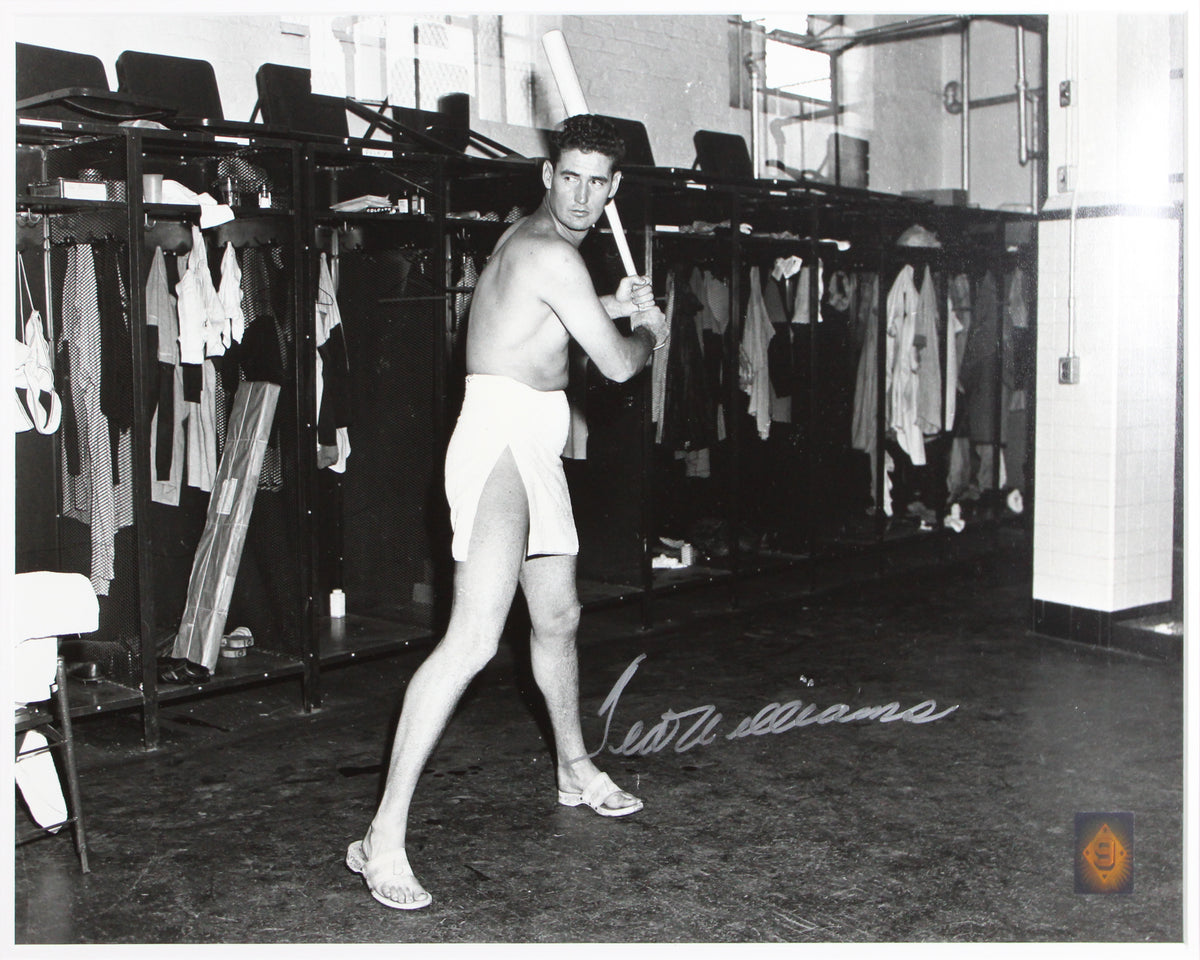 Red Sox Ted Williams Authentic Signed 16x20 Framed Photo BAS #AG010161