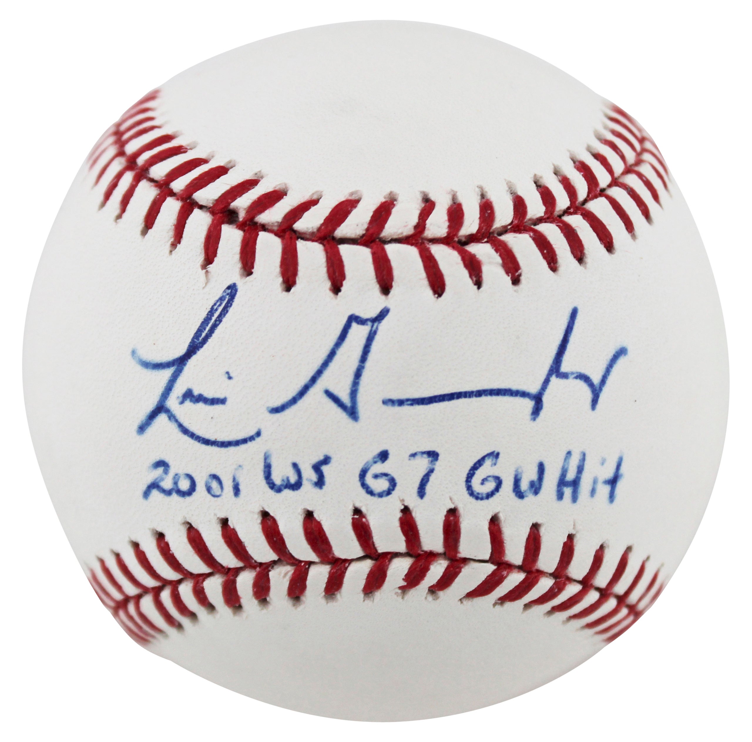 D-Backs Luis Gonzalez "2001 WS G7 GW Hit" Signed Oml Baseball BAS #BP50570