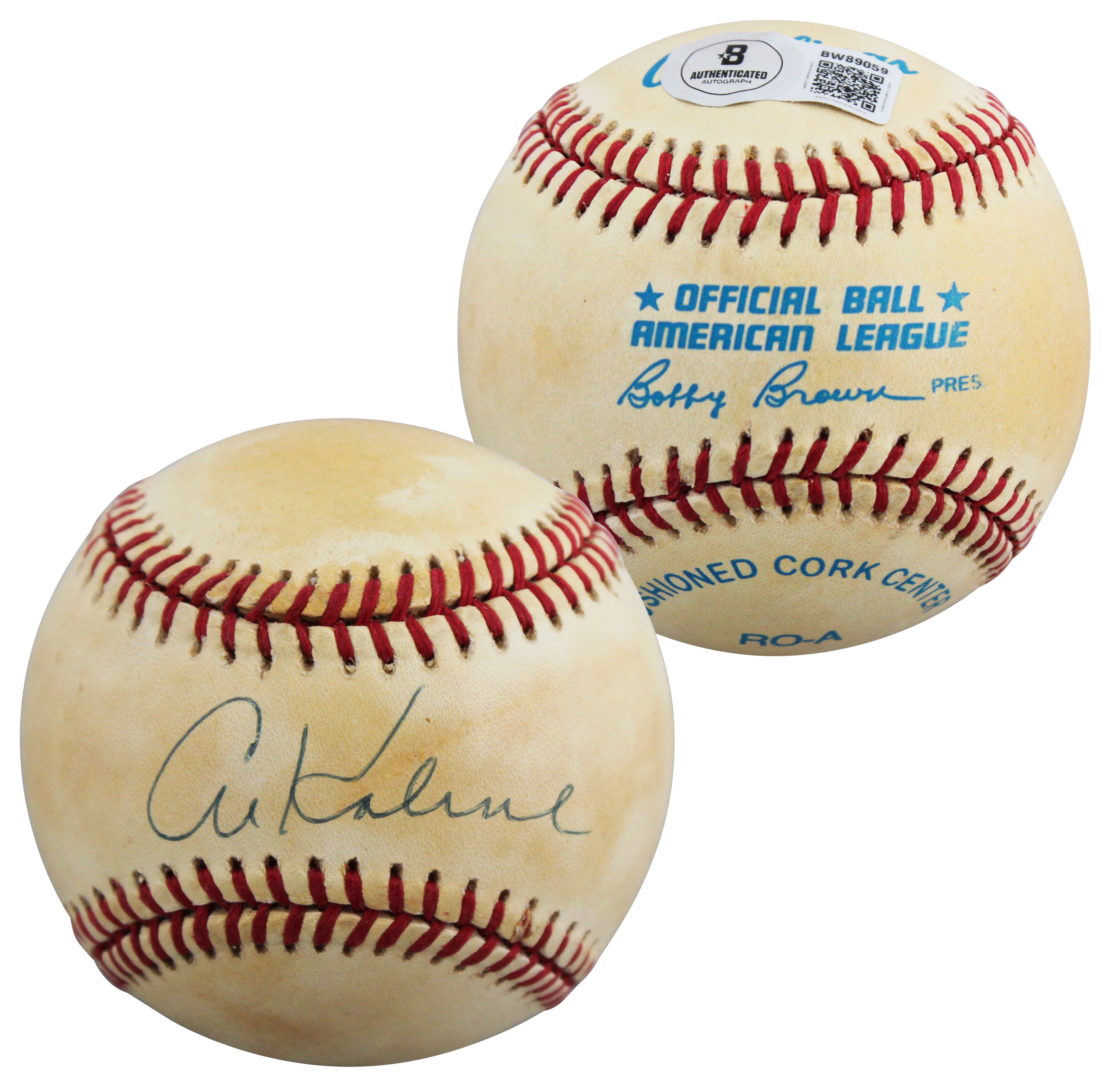 Tigers Al Kaline Authentic Signed Bobby Brown OAL Baseball BAS #BW89059