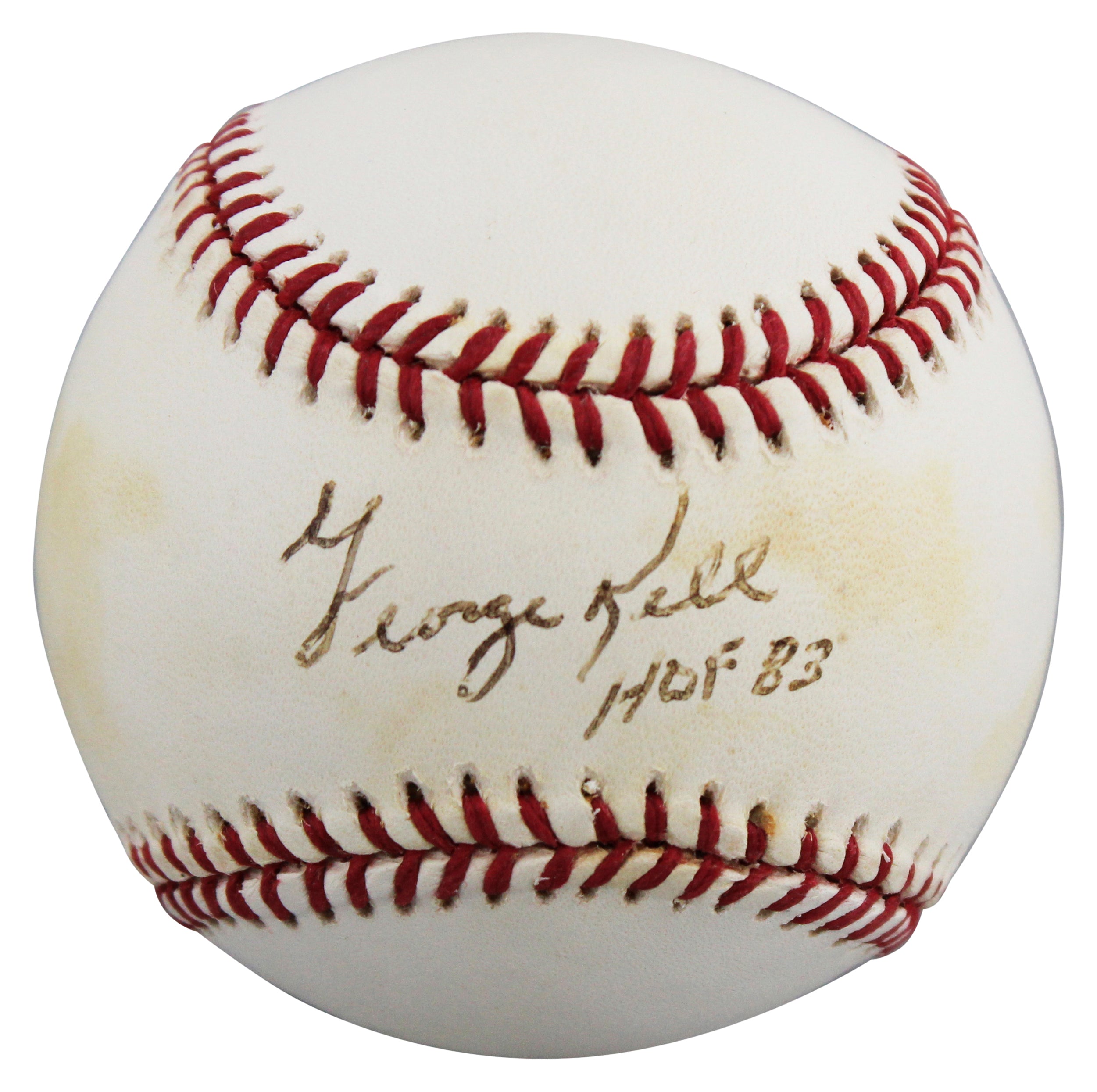 Tigers George Kell "HOF 83" Authentic Signed Budig OAL Baseball BAS #BW89056