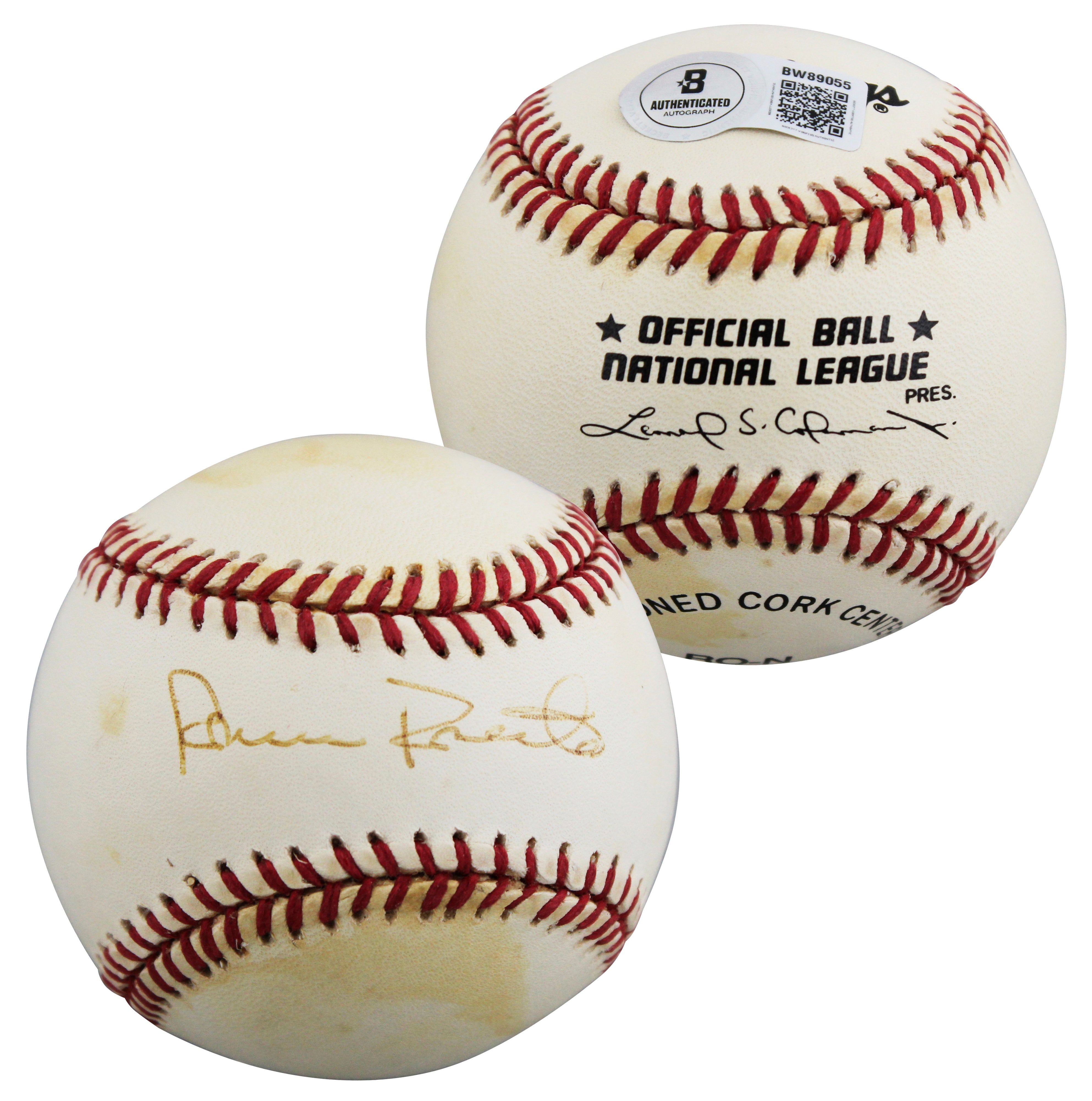 Phillies Robin Roberts Signed Leonard Coleman ONL Baseball BAS #BW89055