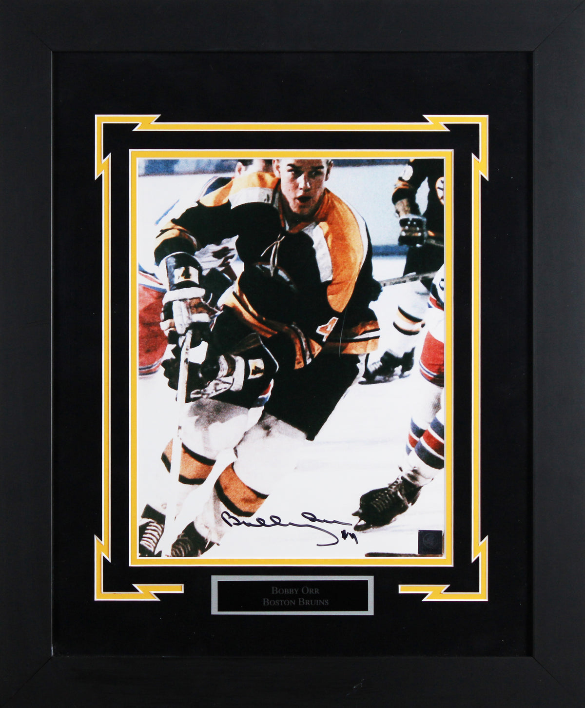 Bruins Bobby Orr Authentic Signed 11x14 Framed Photo Autographed BAS #AG010127