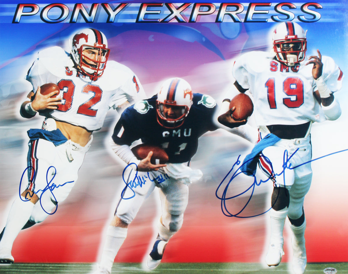 SMU (3) Dickerson, James & McIlhenny Signed 16x20 Framed Photo BAS #AG010159