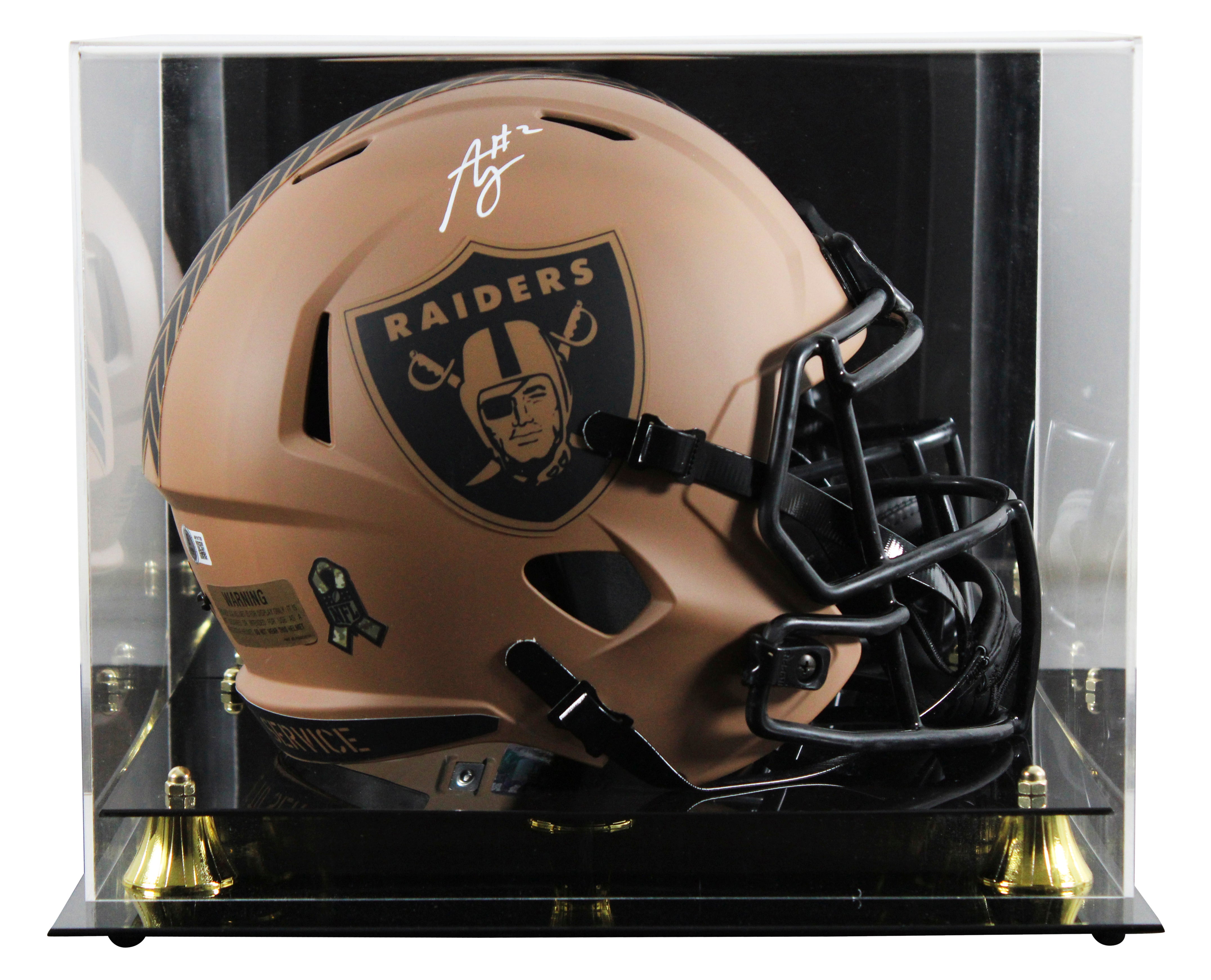 Raiders Ashton Jeanty Signed STS II Full Size Speed Rep Helmet W/ Case BAS Wit