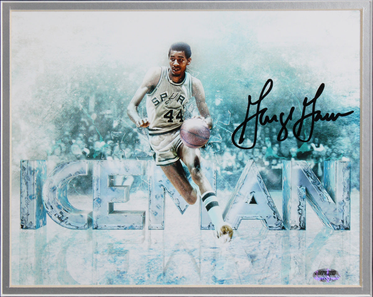 Spurs George Gervin Authentic Signed 8x10 Framed Photo Autographed BAS #AG010146