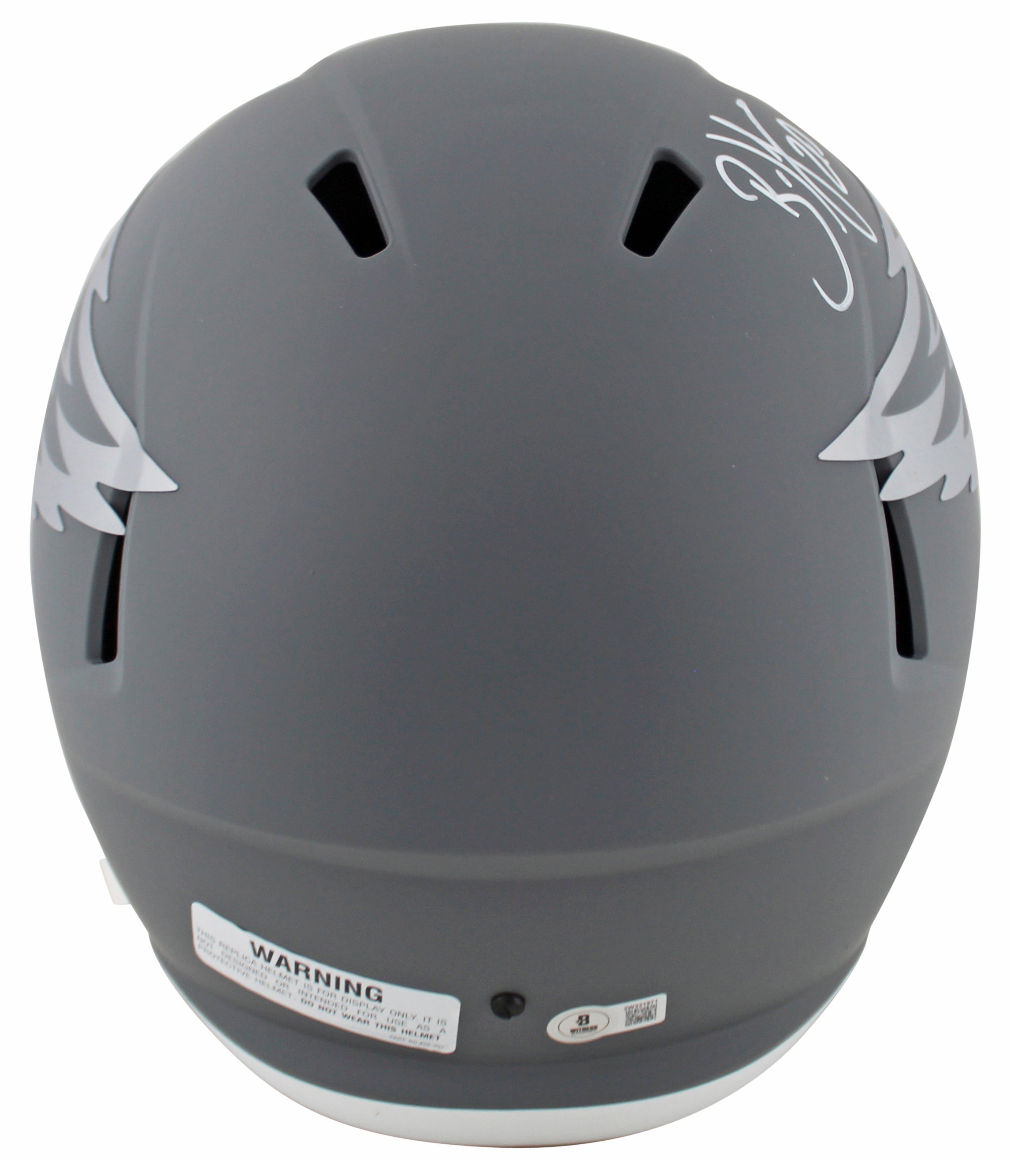 Eagles Brian Dawkins Signed Slate Full Size Speed Rep Helmet W/ Case BAS Witness