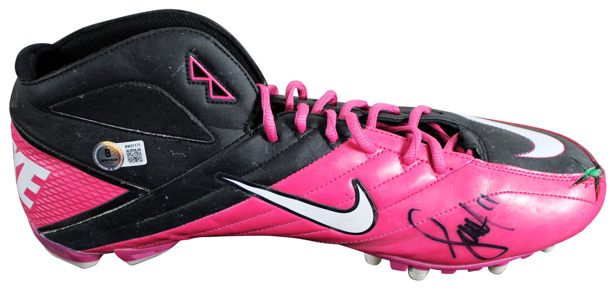 Larry Fitzgerald Signed 10/10/10 Game Worn Nike Zoom Vapor Carbon Fly Cleats BAS