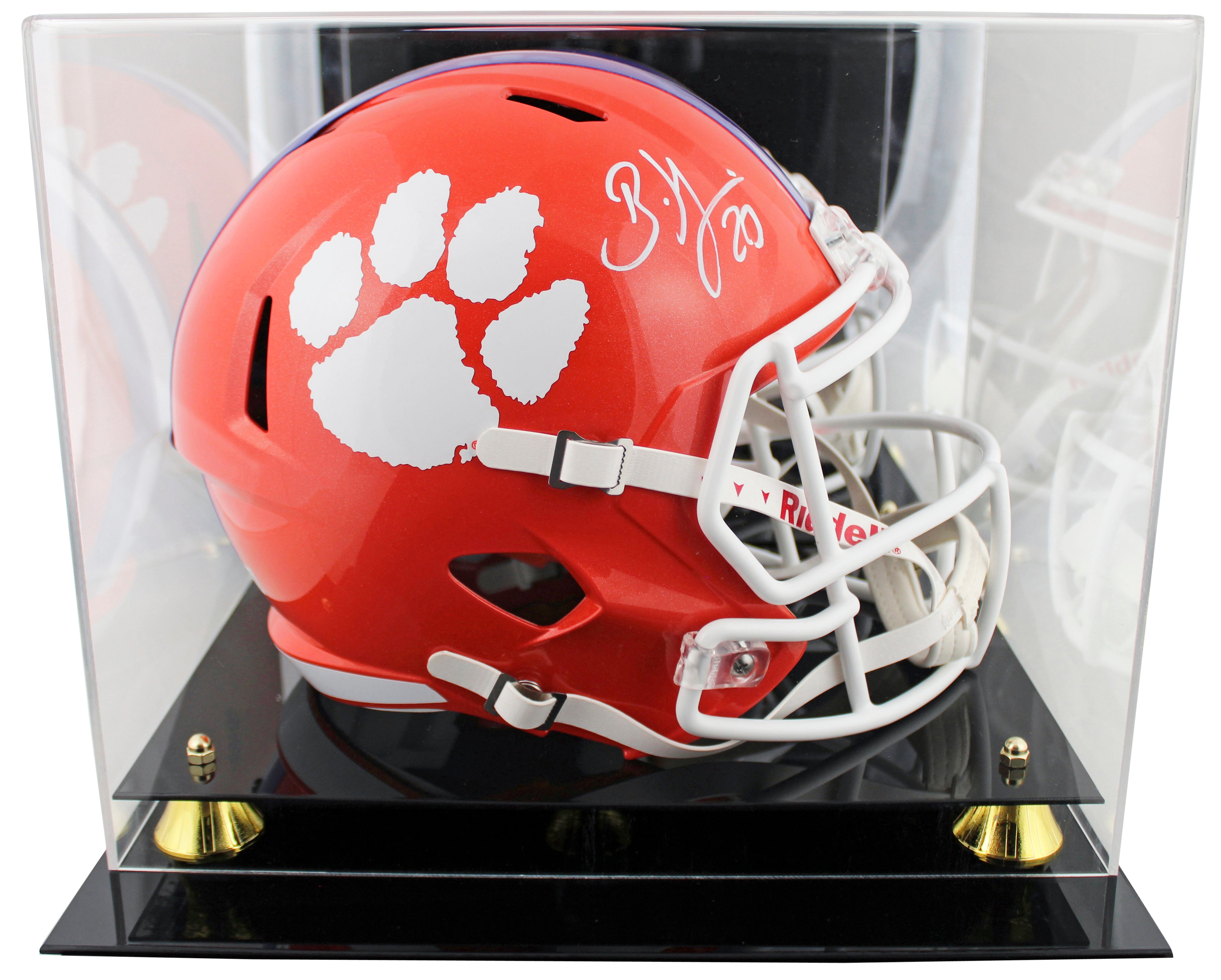 Clemson Brian Dawkins Signed F/S Speed Rep Helmet W/ Case w/ White Sig BAS Wit