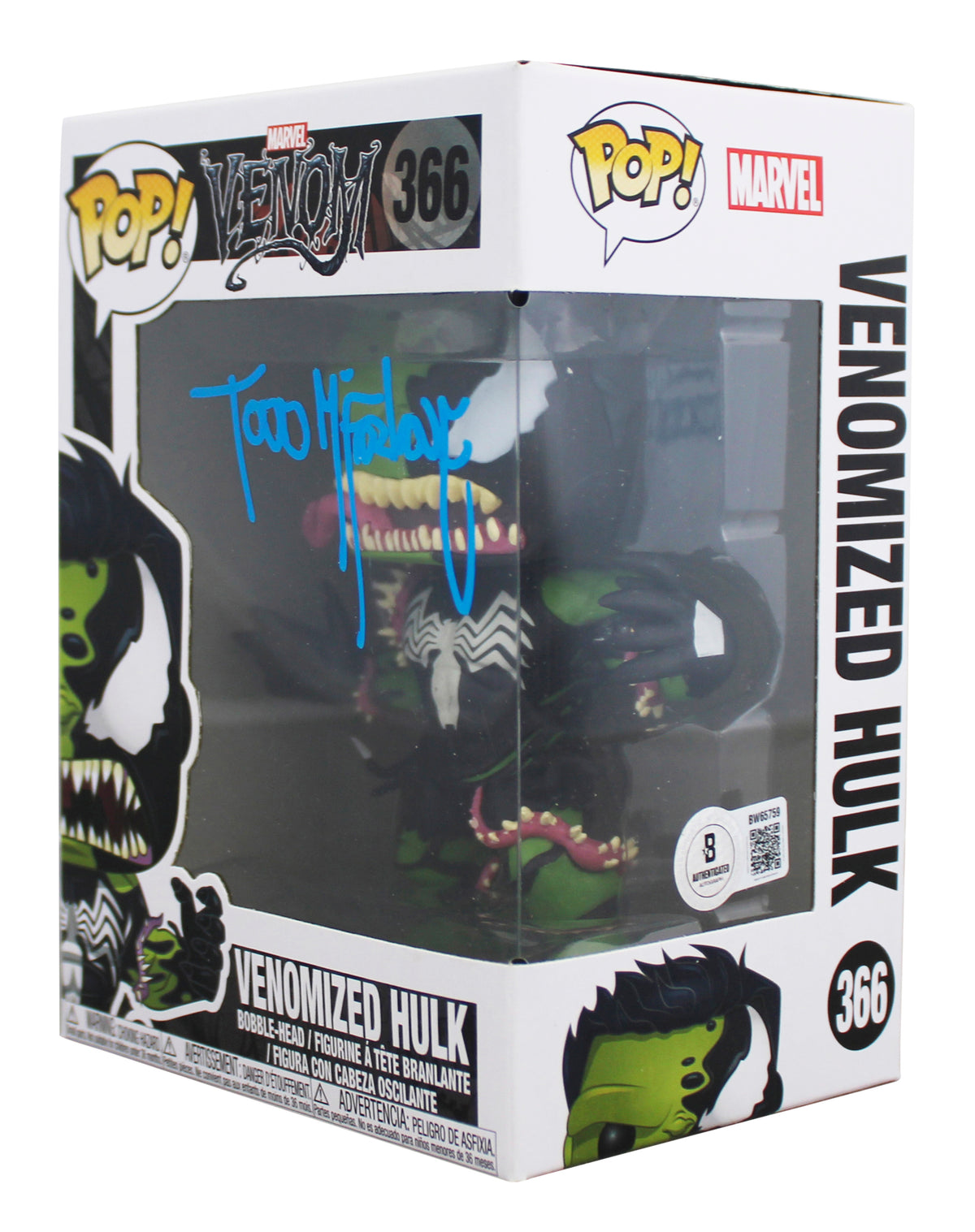 Todd McFarlane Venom Signed Venomized Hulk #366 Funko Pop Figure BAS #BW65759