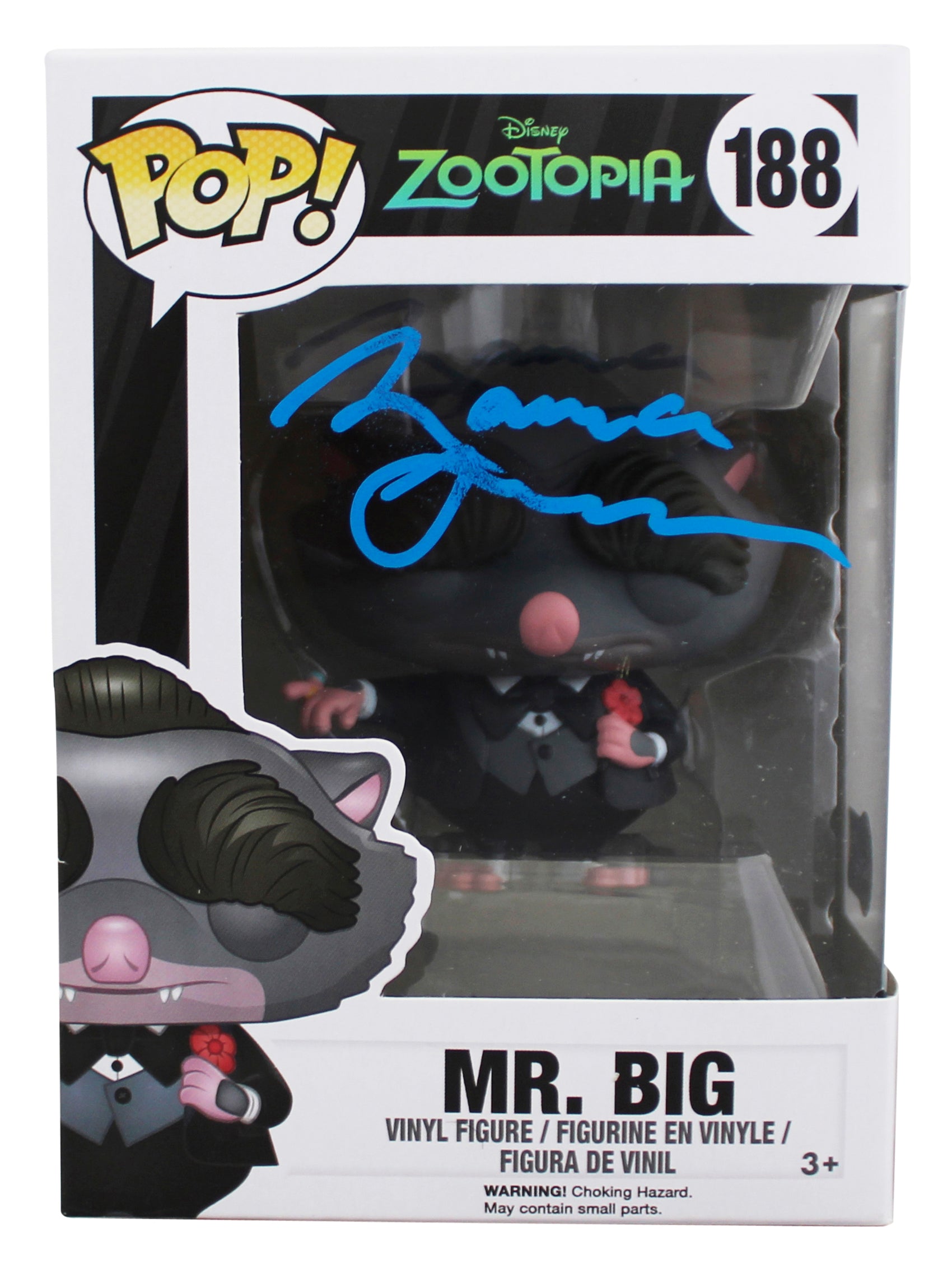 Maurice LaMarche Zootopia Signed Mr. Big #188 Funko Pop Figure BAS #BW89036