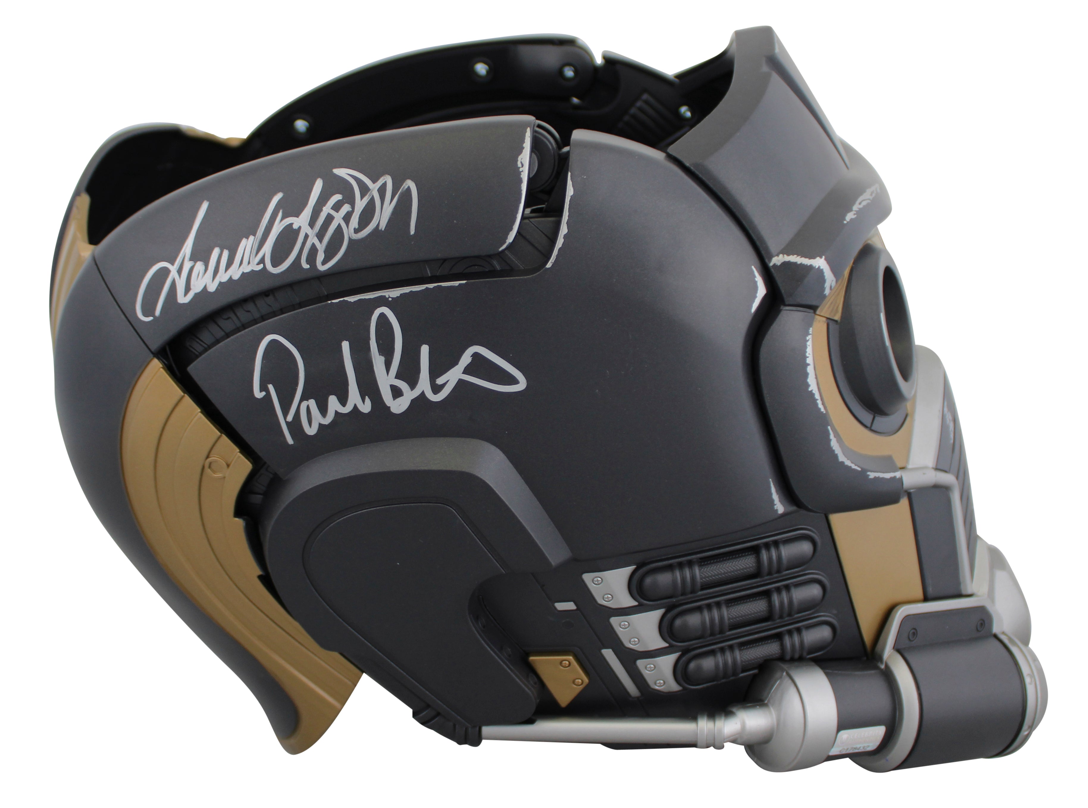 Avengers (4) Jackson, Bettany, Rudd & Gillan Signed Star-Lord FS Prop Helmet BAS