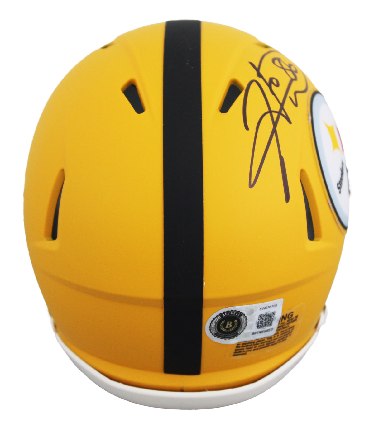 Steelers Hines Ward Signed 2025 On-Field Alt Speed Mini Helmet w/ Case BAS Wit