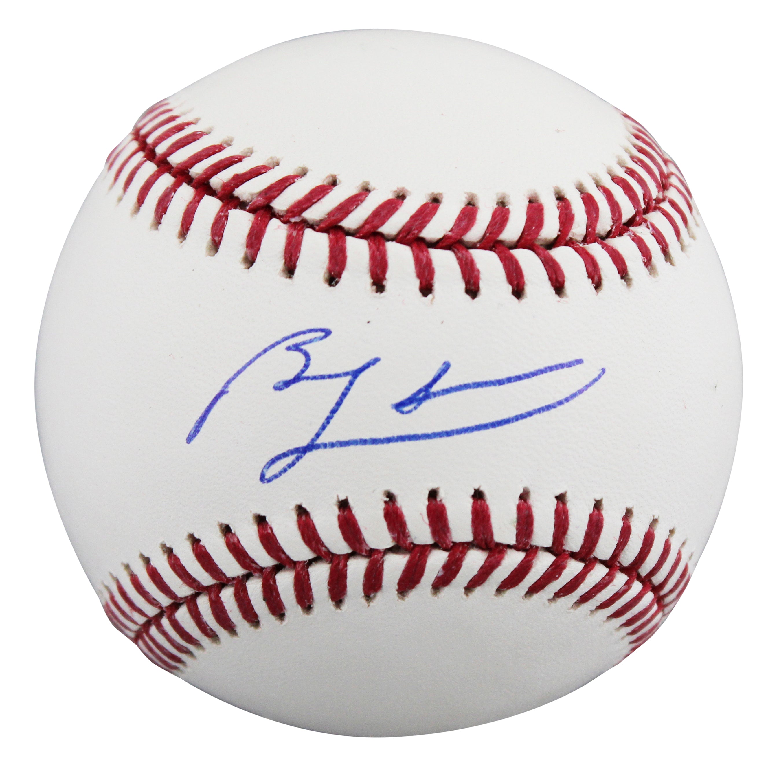 Cubs Ben Zobrist Authentic Signed Robert Manfred OML Baseball W/ Case BAS