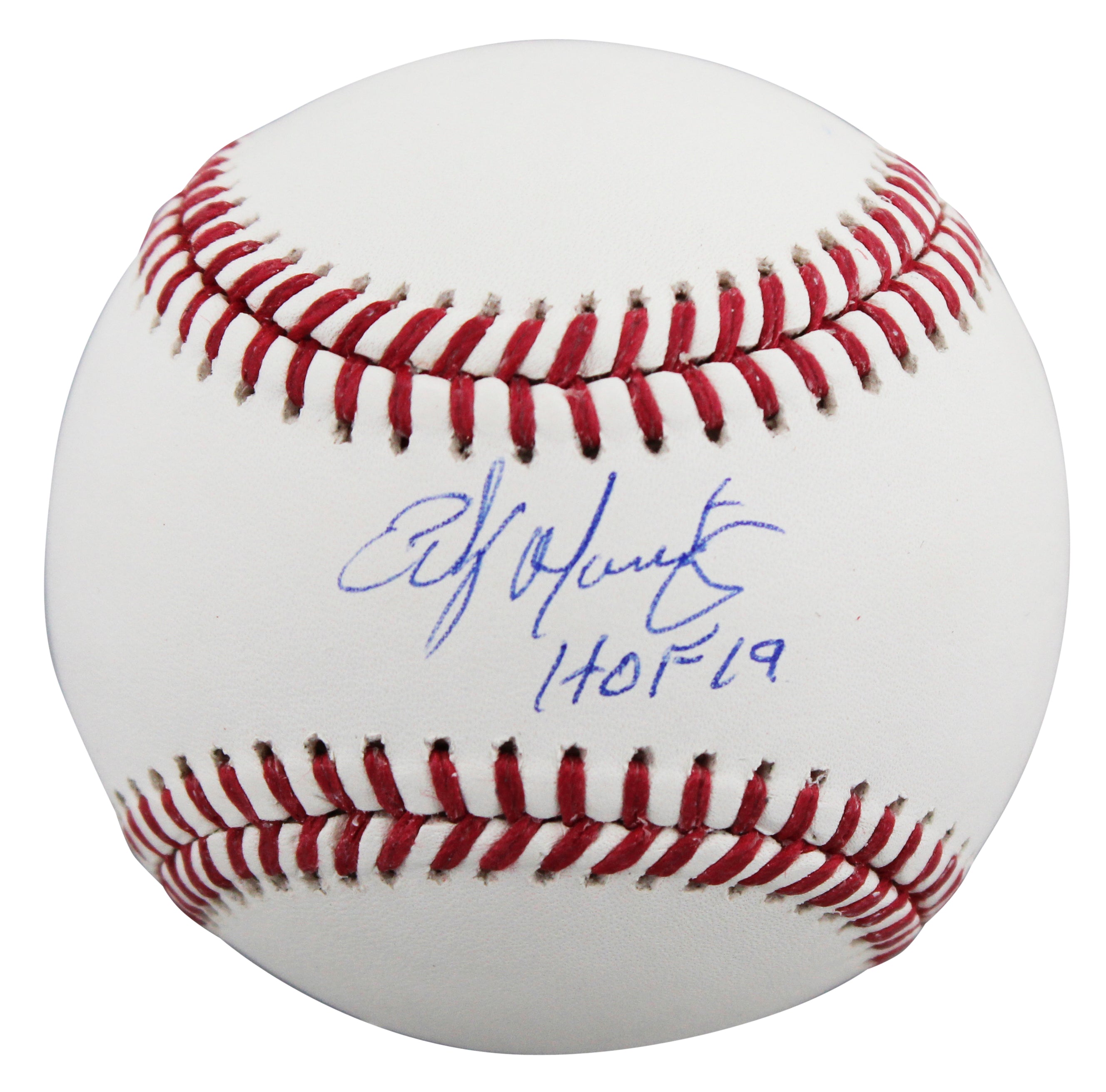Mariners Edgar Martinez "HOF 19" Signed Robert Manfred OML Baseball W/ Case BAS