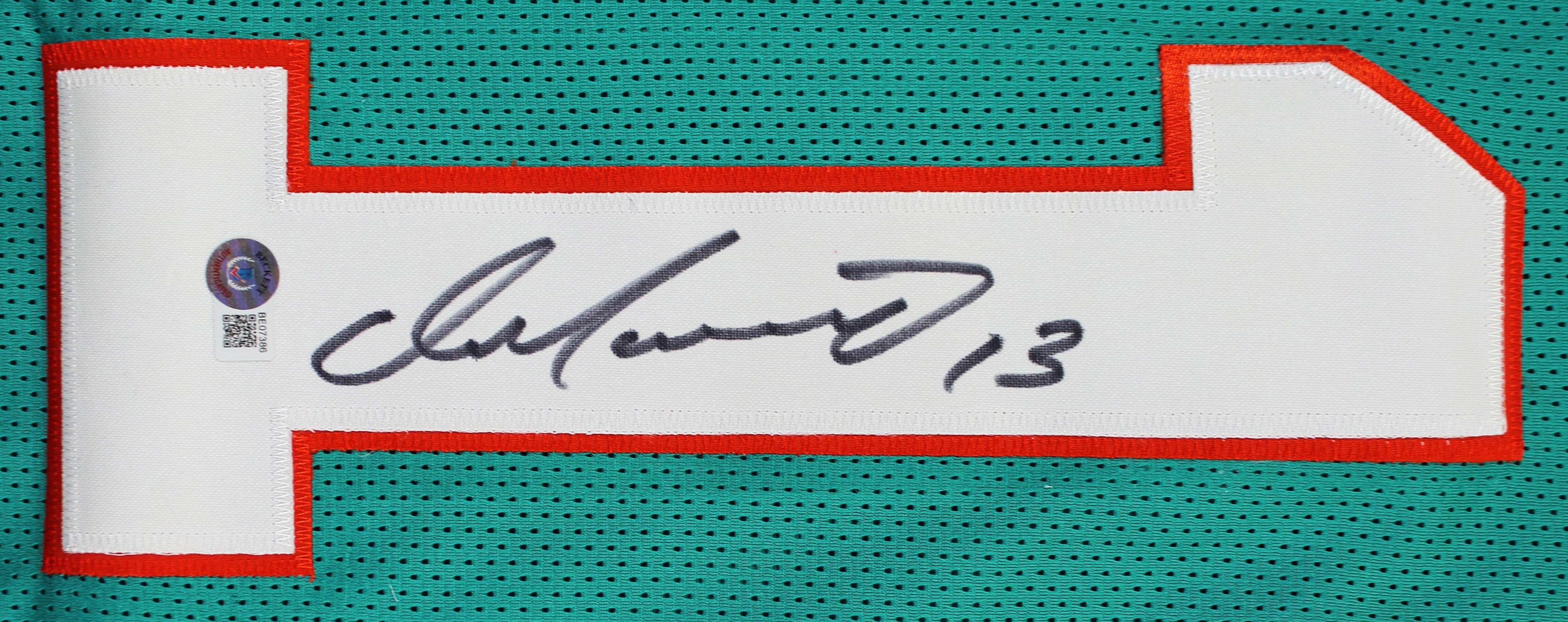 Dan Marino Authentic Signed Teal Pro Style Framed Jersey Autographed BAS