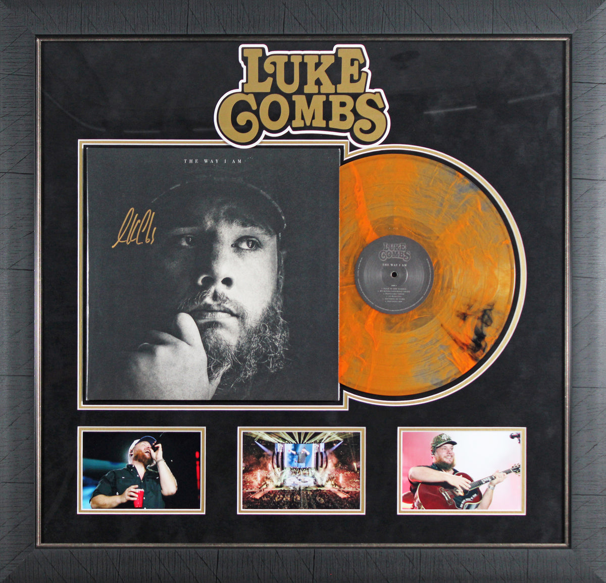 Luke Combs Authentic Signed & Framed The Way I Am Album Cover W/ Vinyl BAS