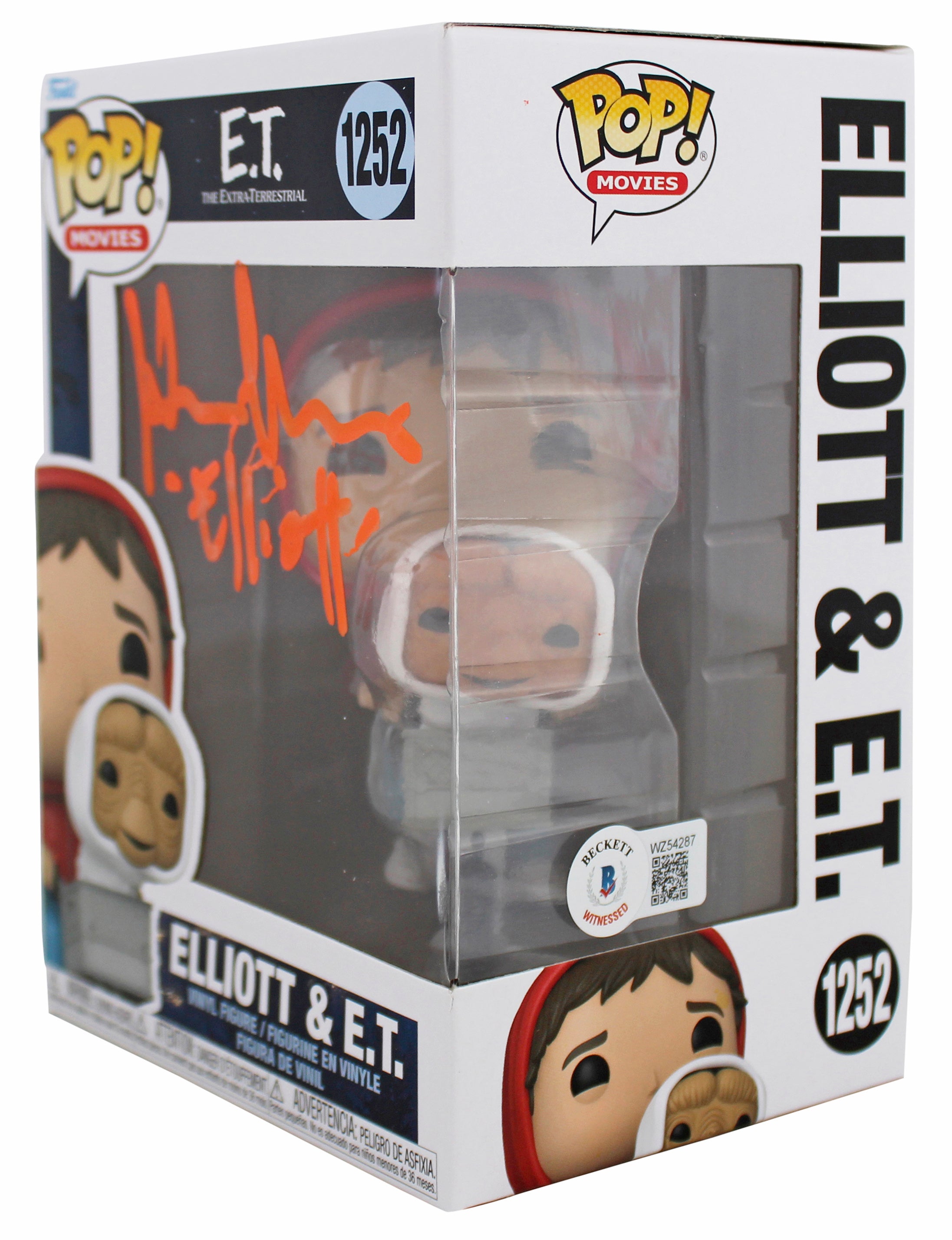Henry Thomas "Elliott" Signed #1252 Elliott & E.T. Funko Pop Vinyl Figure BAS
