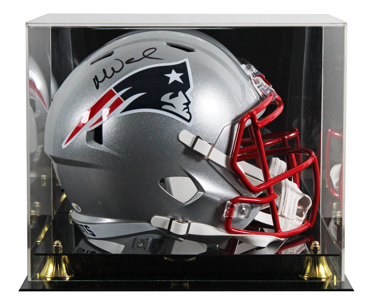 Patriots Mike Vrabel Signed Full Size Speed Rep Helmet W/ Case JSA Witness