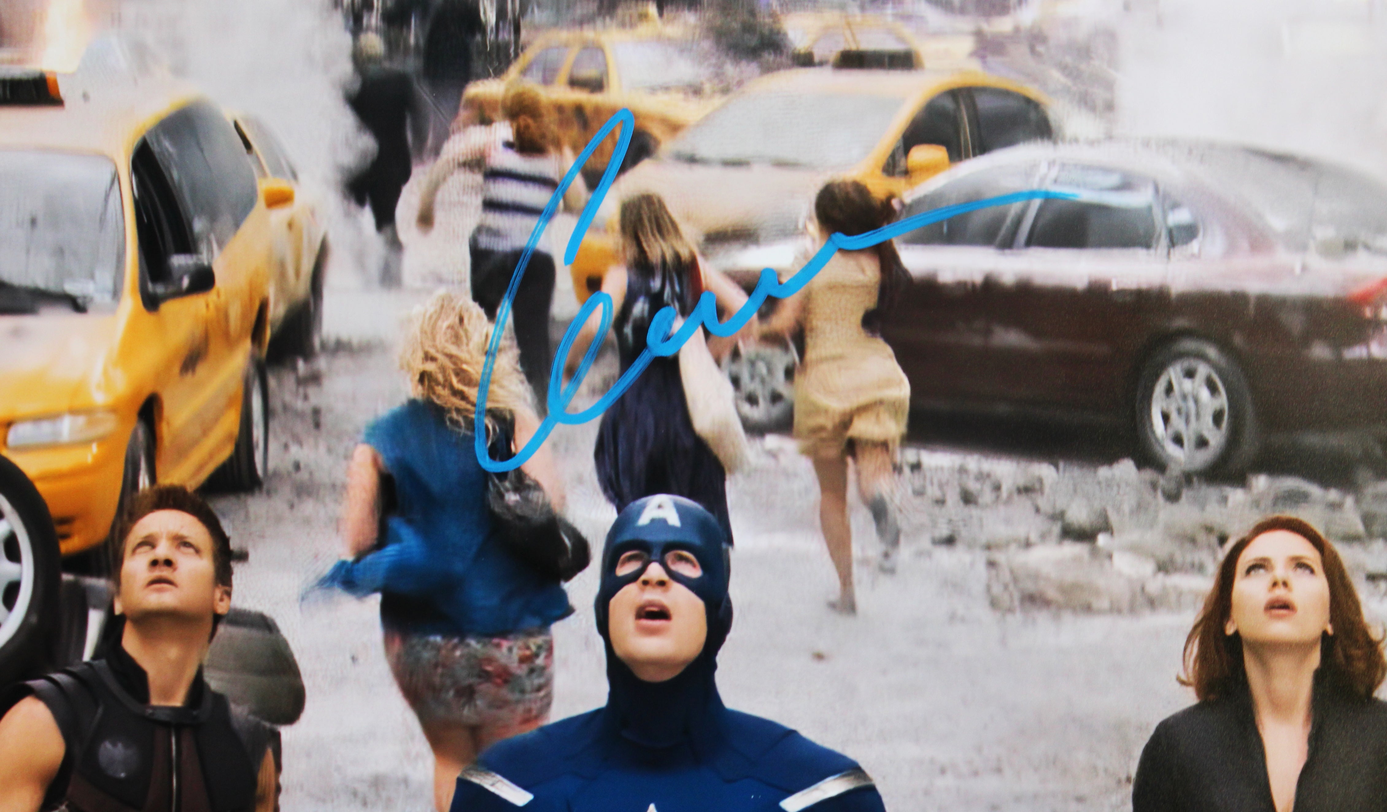 Chris Evans & Jeremy Renner Avengers Authentic Signed 16x20 Photo BAS #AE64502