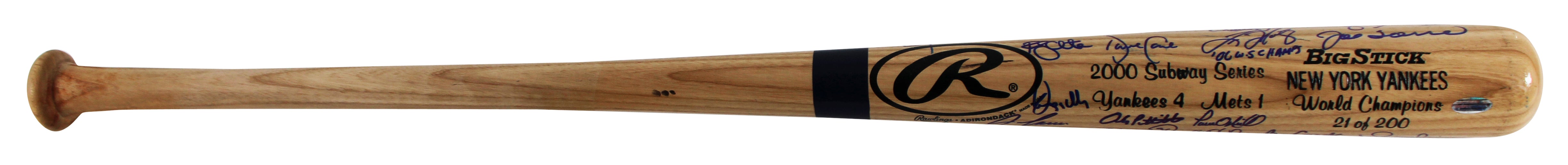 2000 Yankees (29) Torre, Jeter, Rivera, Clemens Signed Baseball Bat BAS #AE64485