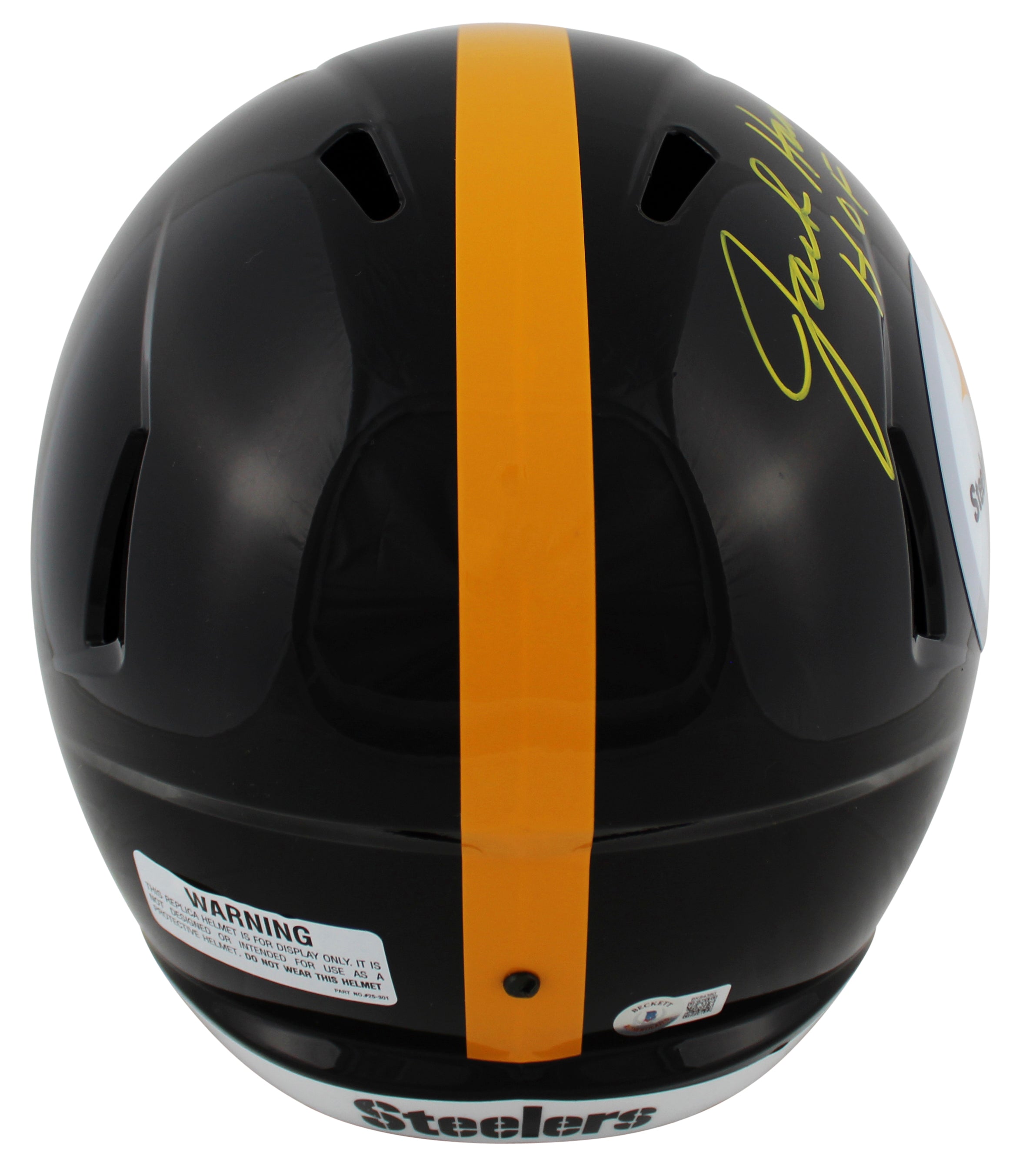 Steelers Jack Ham "HOF 88" Signed Full Size Speed Rep Helmet w/ Case BAS