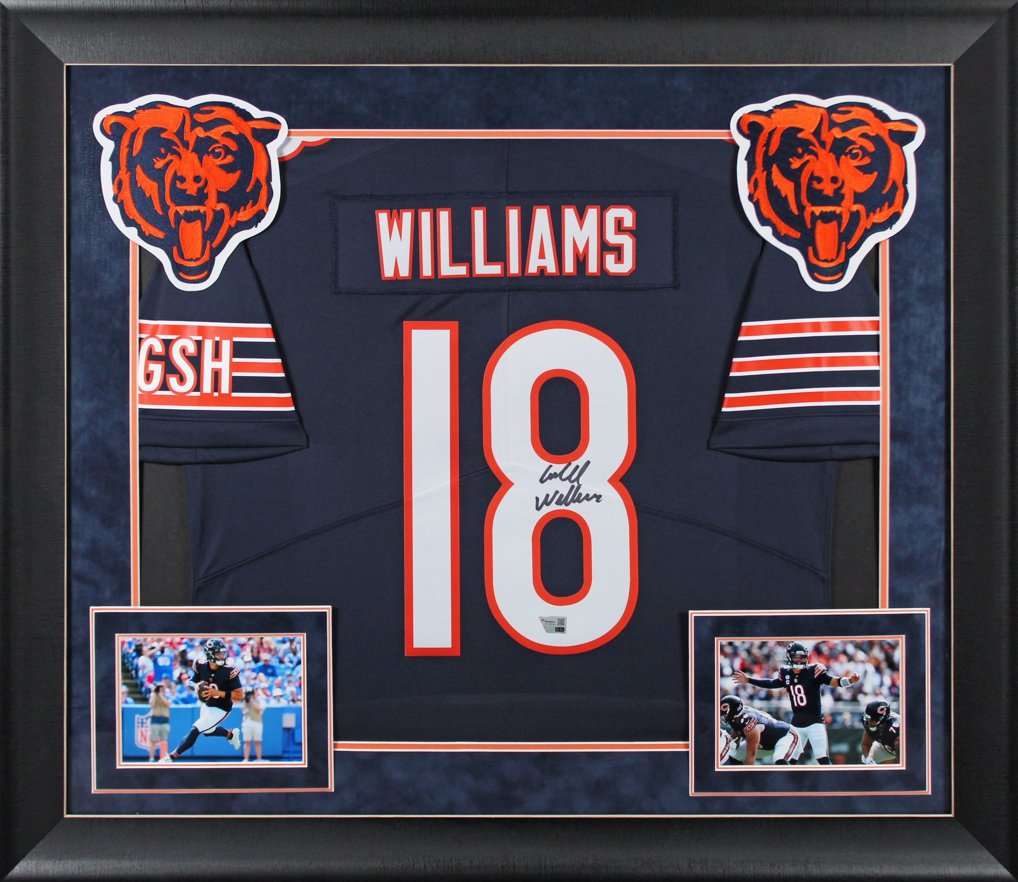 Bears Caleb Williams Signed Navy Blue Nike Vapor Elite Framed Jersey Fanatics