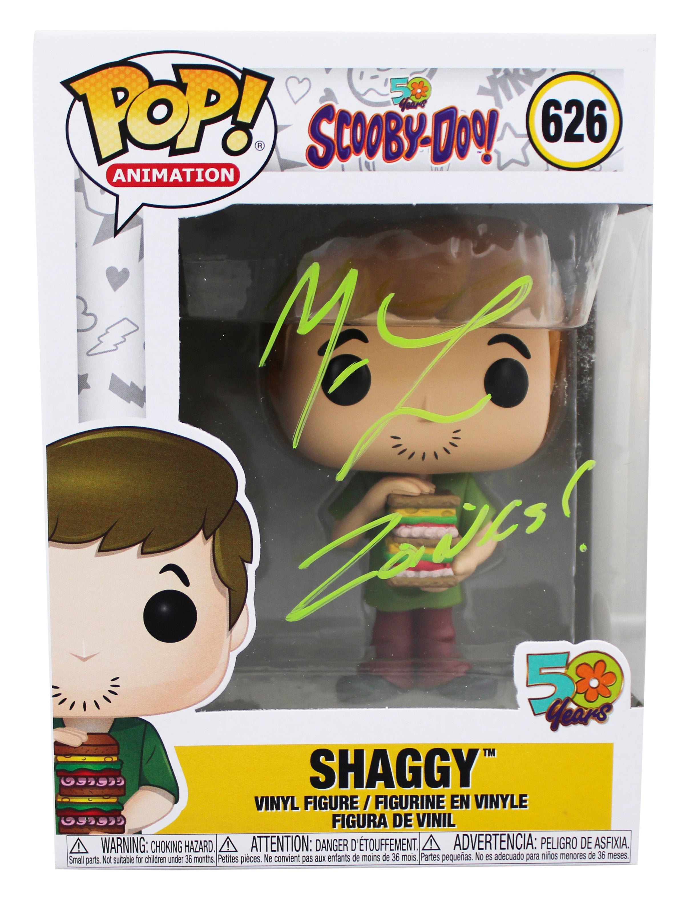 Matthew Lillard "Zoinks" Signed Shaggy #626 Funko Pop Vinyl Figure JSA #AP42473