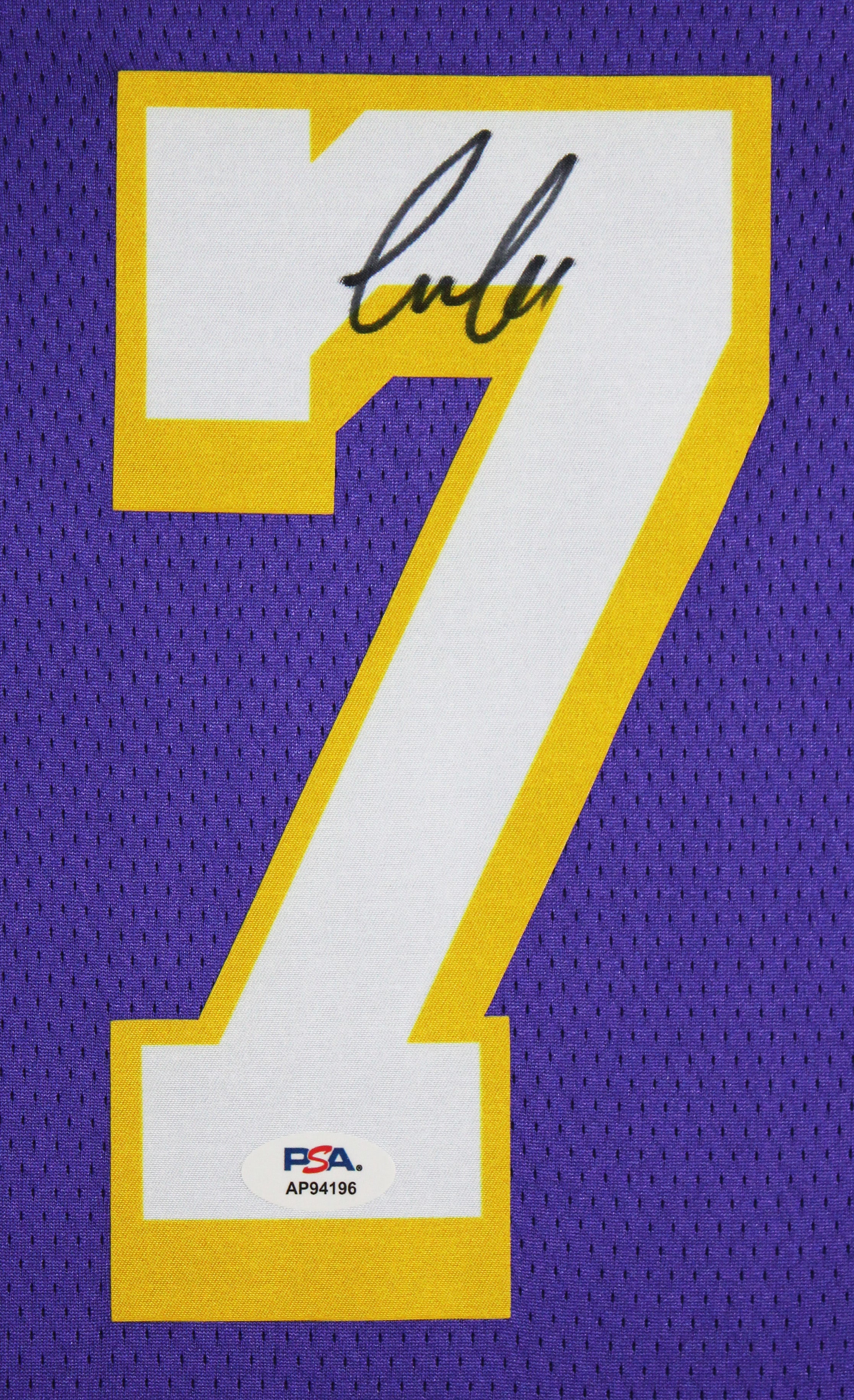 Lakers Luka Doncic Signed Purple Nike Swingman Framed Jersey PSA/DNA #AP94196