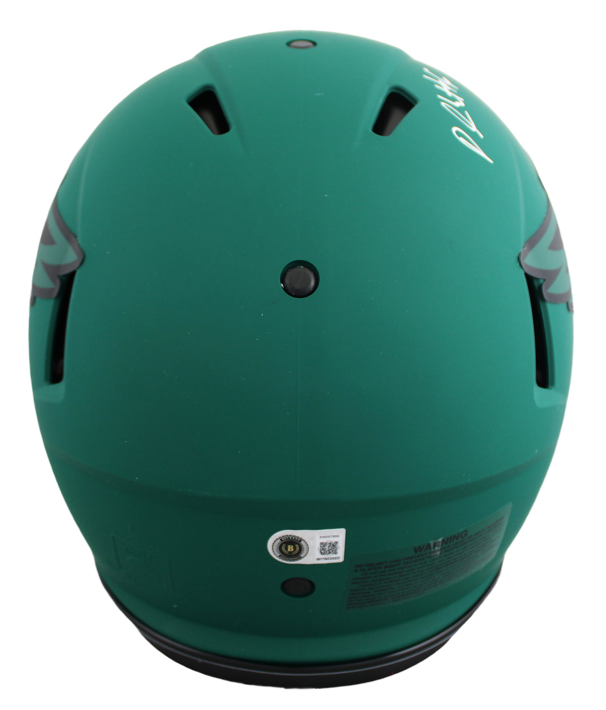 Eagles DeVonta Smith Signed Rave Full Size Speed Proline Helmet W/ Case BAS Wit