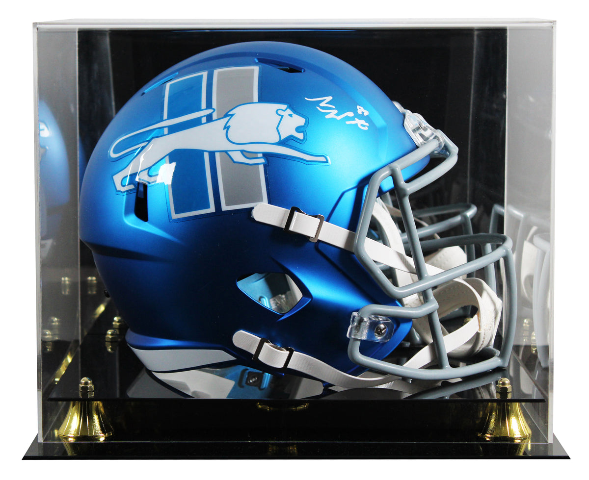 Lions Sam LaPorta Signed 2023 On-Field Alt F/S Speed Rep Helmet w/ Case BAS Wit