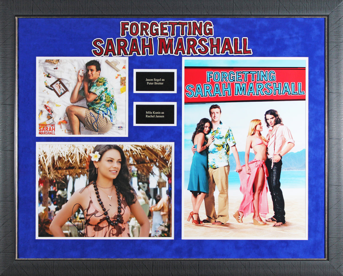 Jason Segel & Mila Kunis Forgetting Sarah Marshall Signed Framed Display PSA/DNA