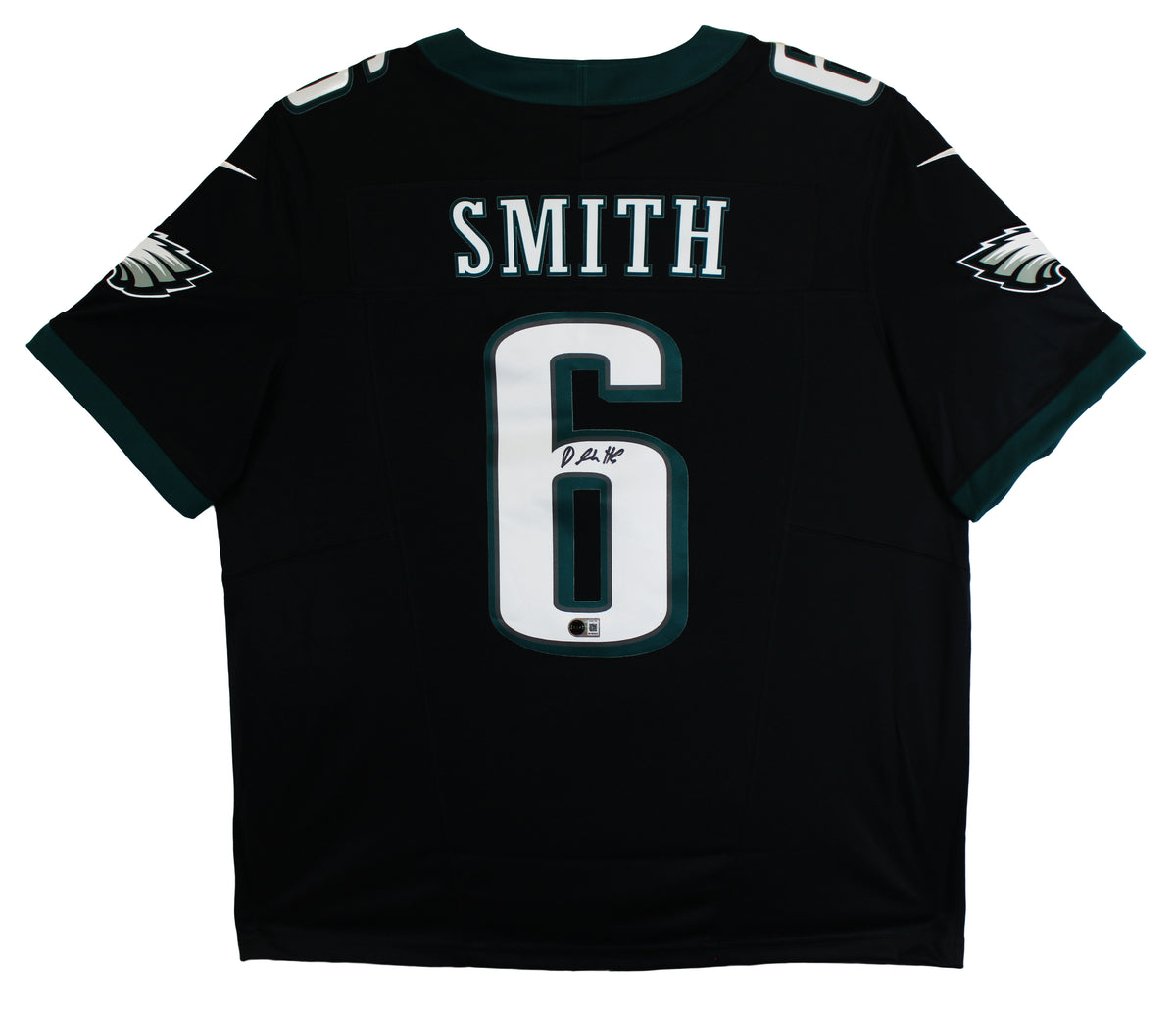 Eagles DeVonta Smith Authentic Signed Black Nike Limited Jersey BAS Witnessed