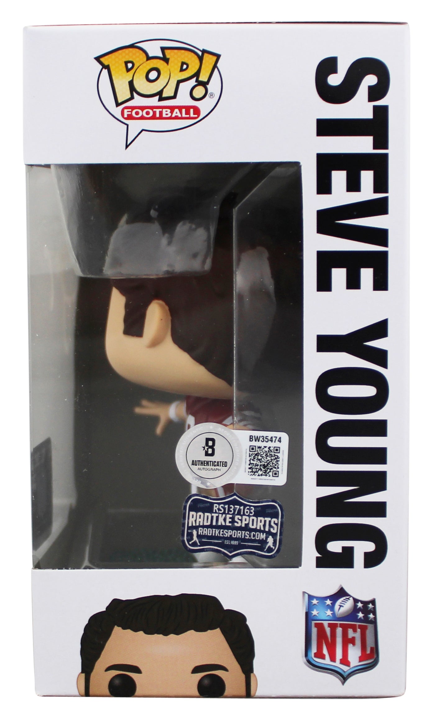 49ers Steve Young Authentic Signed #153 Funko Pop Vinyl Figure BAS #BW35474