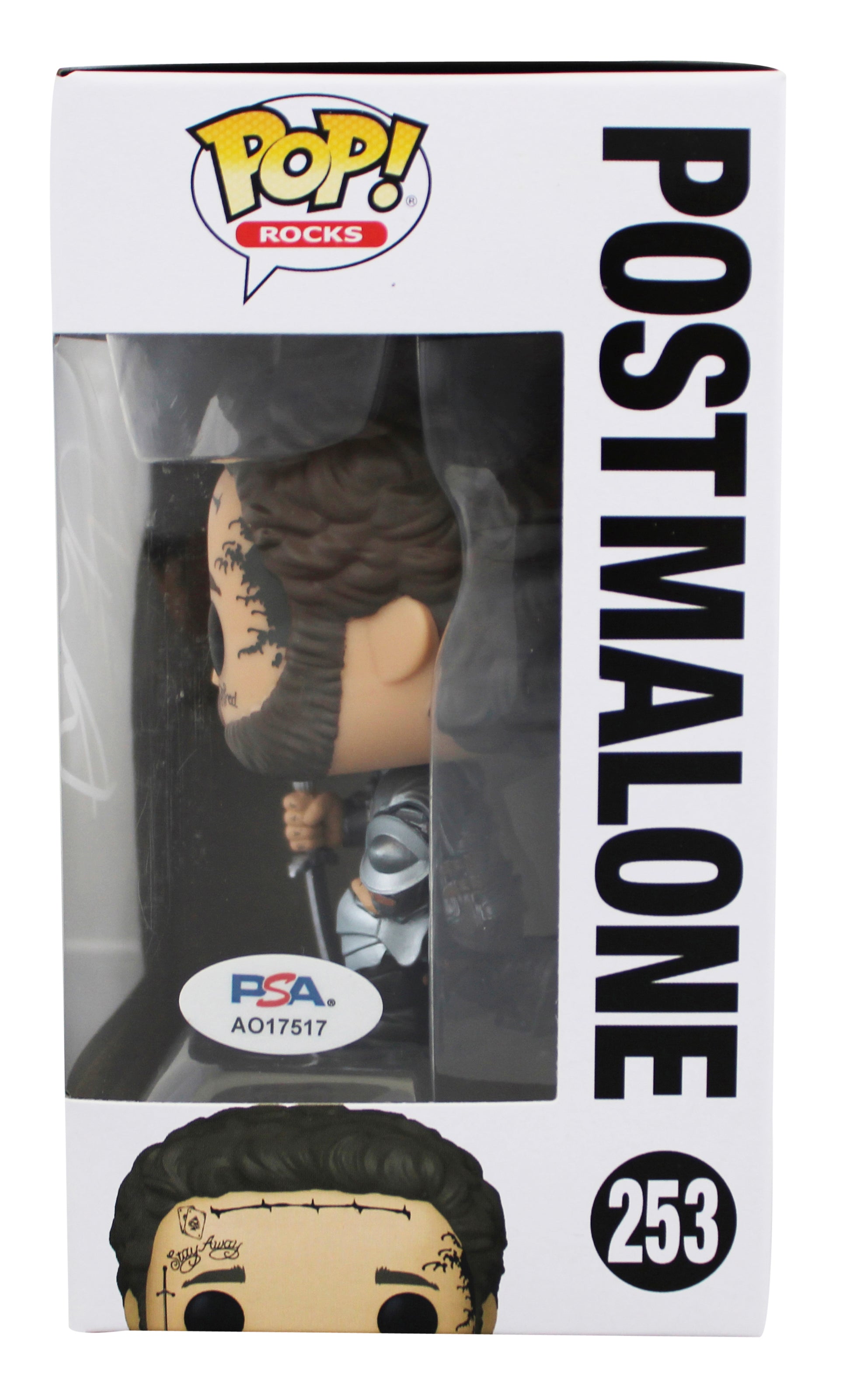 Post Malone Authentic Signed #253 Funko Pop Vinyl Figure PSA/DNA #AO17517