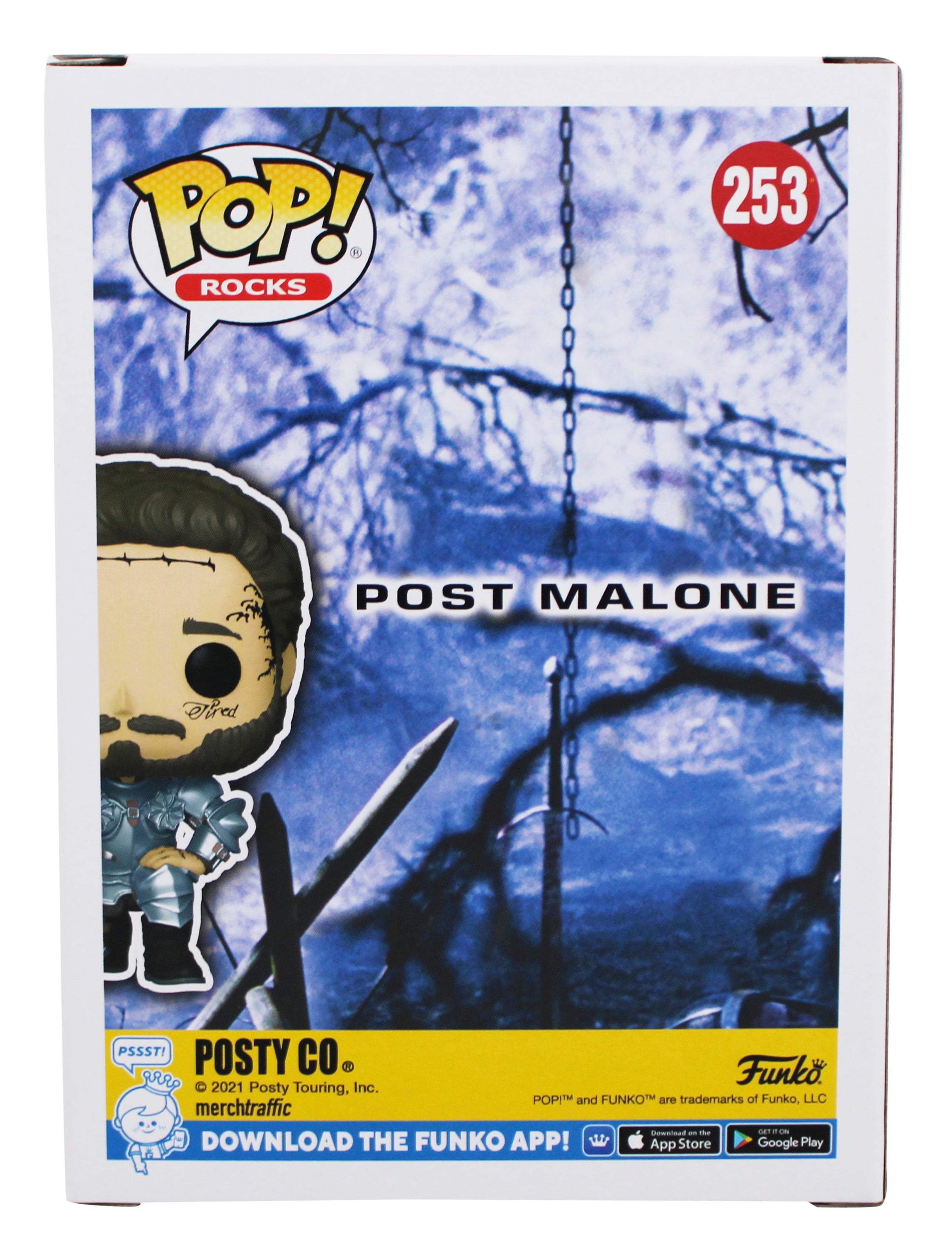 Post Malone Authentic Signed #253 Funko Pop Vinyl Figure PSA/DNA #AO17517
