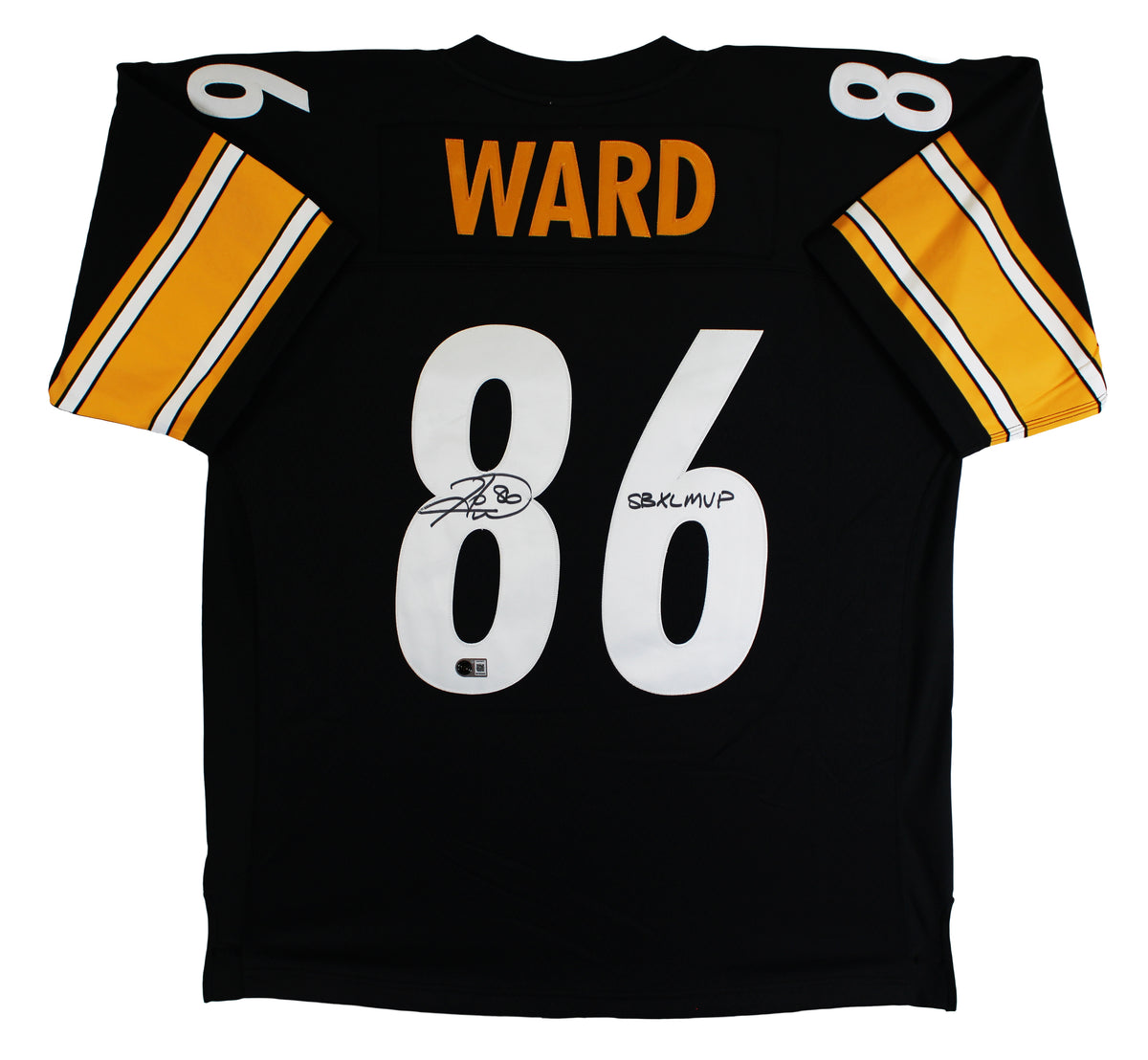 Steelers Hines Ward "SB XL MVP" Signed Black Mitchell & Ness Jersey BAS Witness