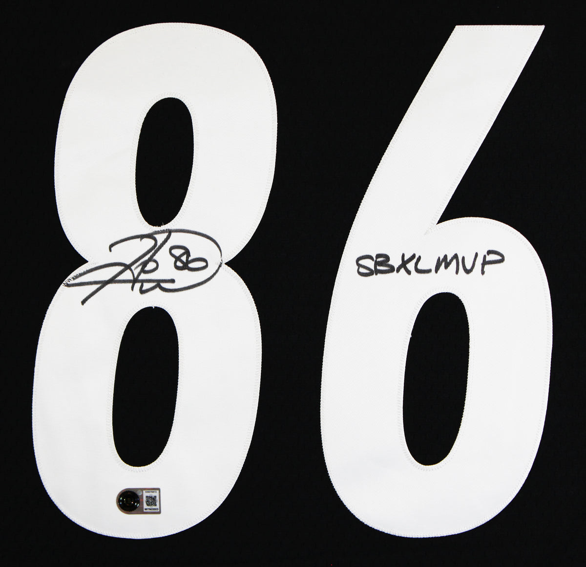 Steelers Hines Ward "SB XL MVP" Signed Black Mitchell & Ness Jersey BAS Witness