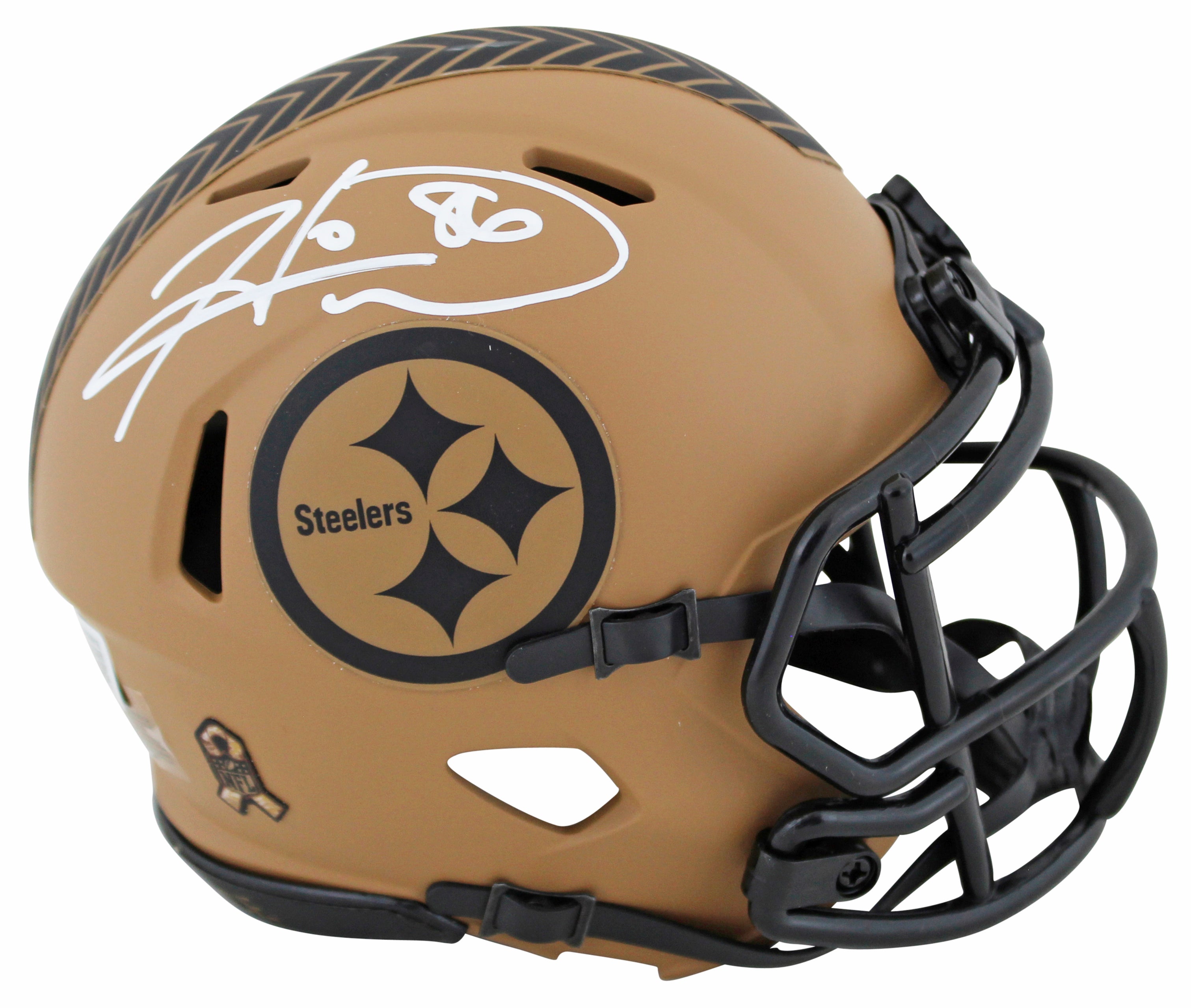 Steelers Hines Ward Signed Salute To Service II Speed Mini Helmet BAS Witnessed