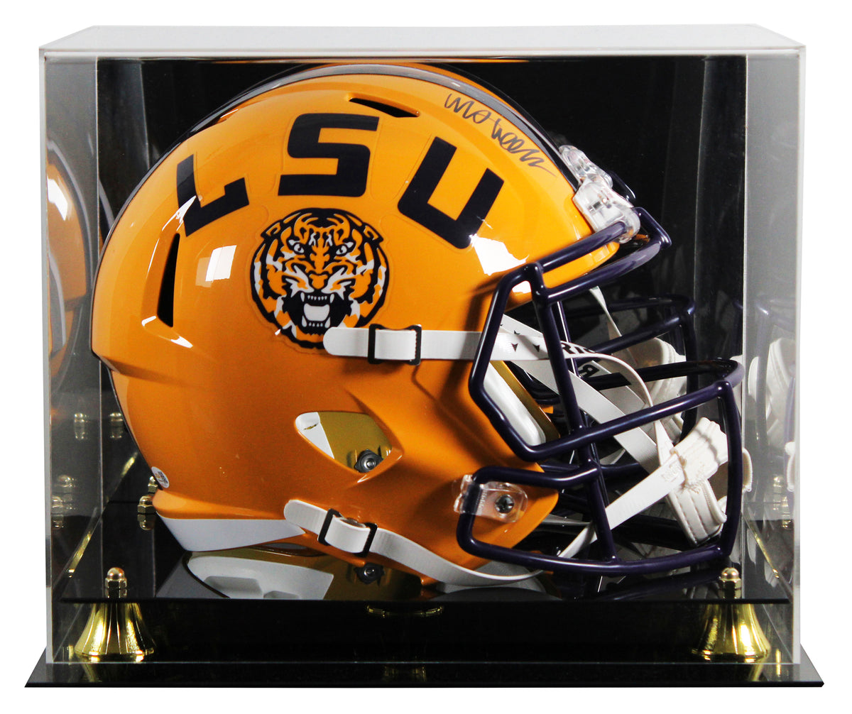 LSU Whit Weeks Authentic Signed Full Size Speed Rep Helmet W/ Case JSA Witness