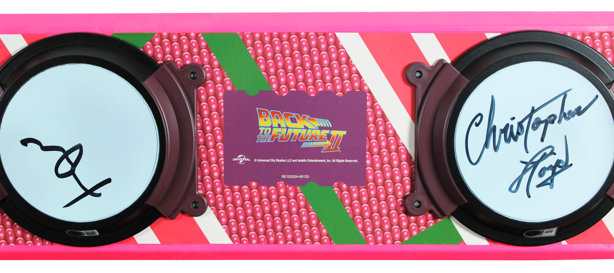 Michael J. Fox & Christopher Lloyd Back To The Future Signed Hoverboard BAS W 2