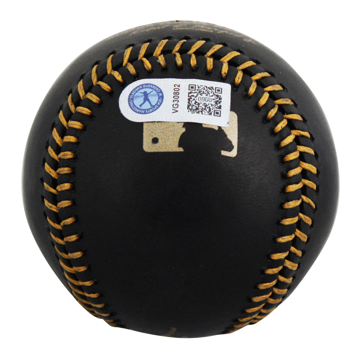 Blue Jays Vladimir Guerrero Jr. Signed Black OML Baseball JSA Witness #WA222455