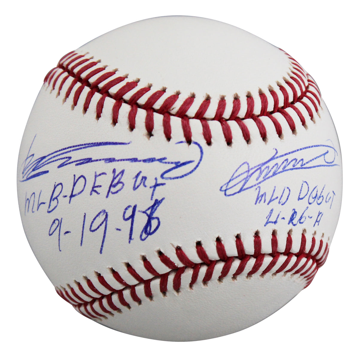 Vladimir Guerrero Sr. & Vladimir Guerrero Jr. Signed OML Baseball MLB #PX441458