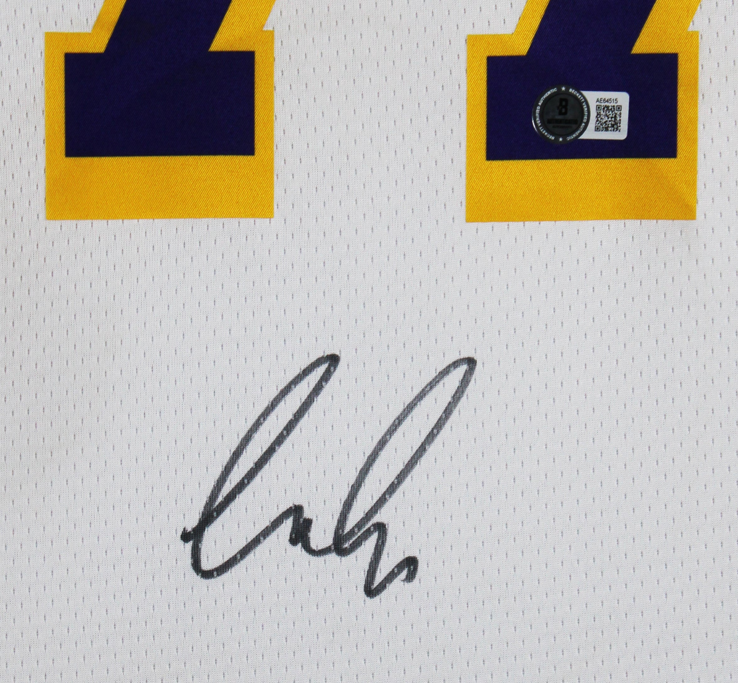 Lakers Luka Doncic Authentic Signed White Nike Framed Jersey BAS #AE64515