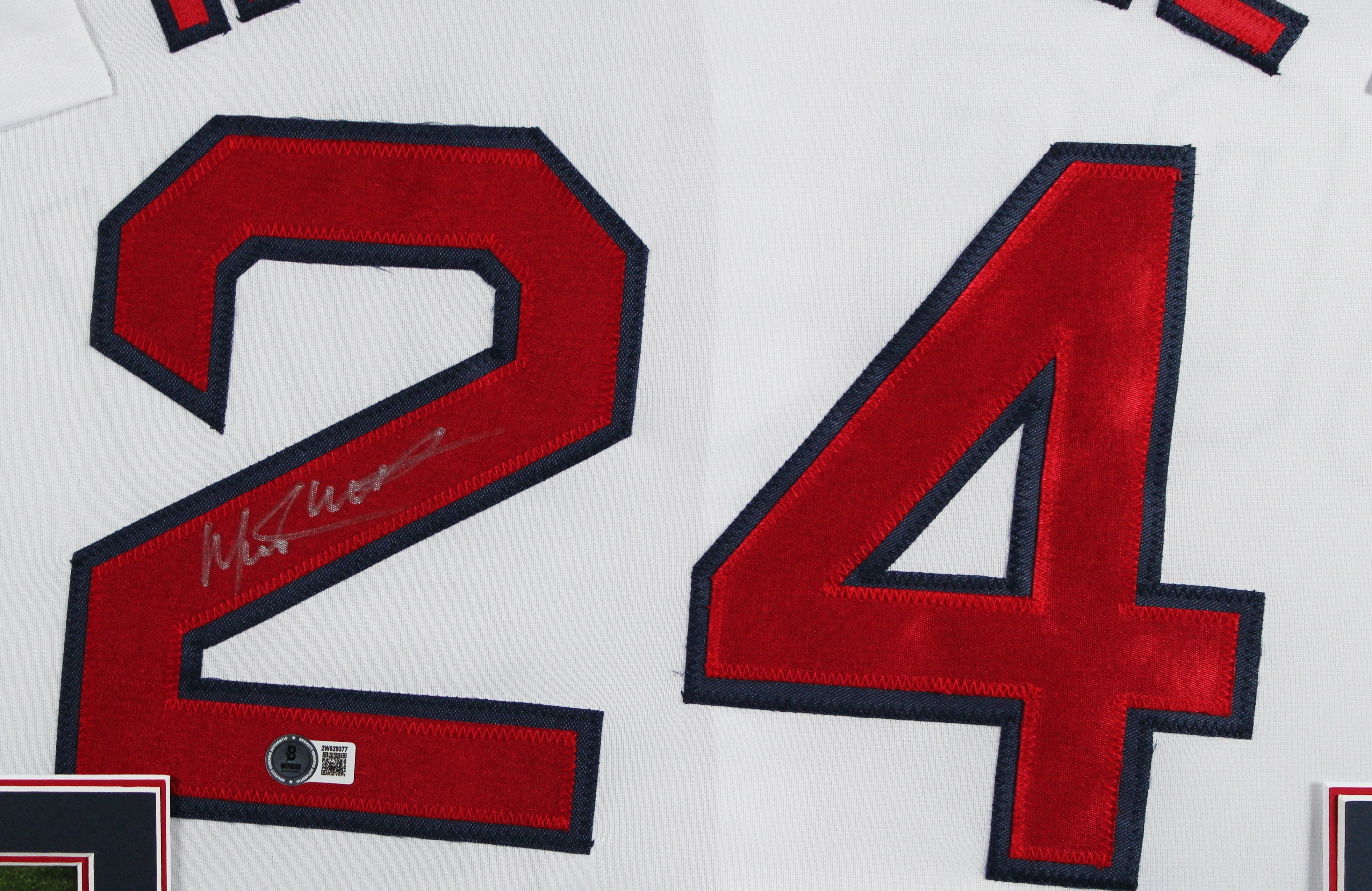 Manny Ramirez Signed White Pro Style Framed Jersey BAS Witnessed #2W629377