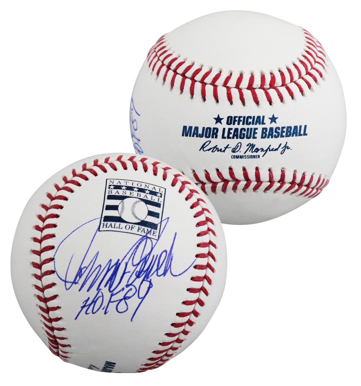 Reds Johnny Bench "HOF 89" Signed Hall OF Fame Logo Oml Baseball BAS #BY103712