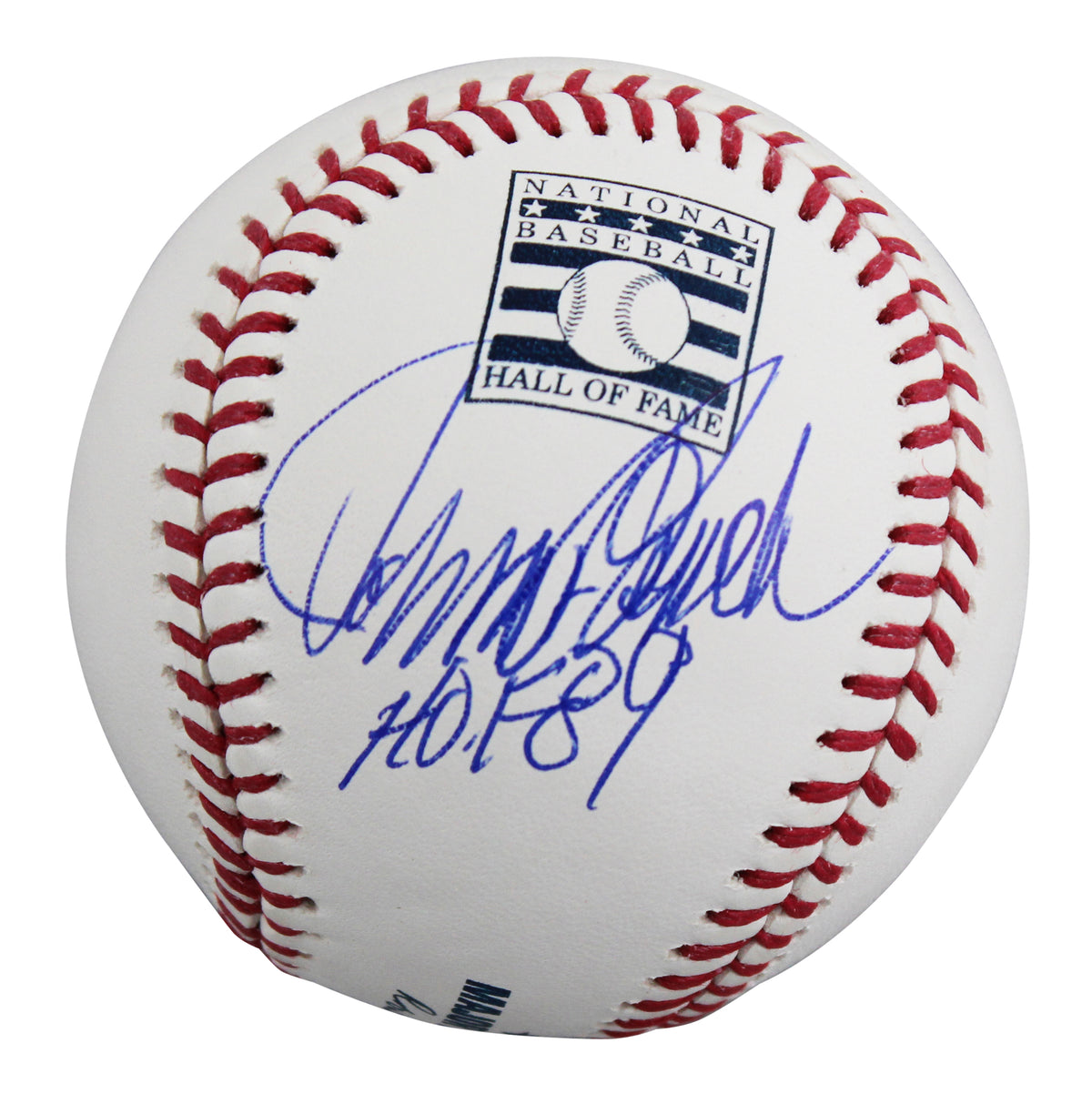 Reds Johnny Bench "HOF 89" Signed Hall OF Fame Logo Oml Baseball BAS #BY103712