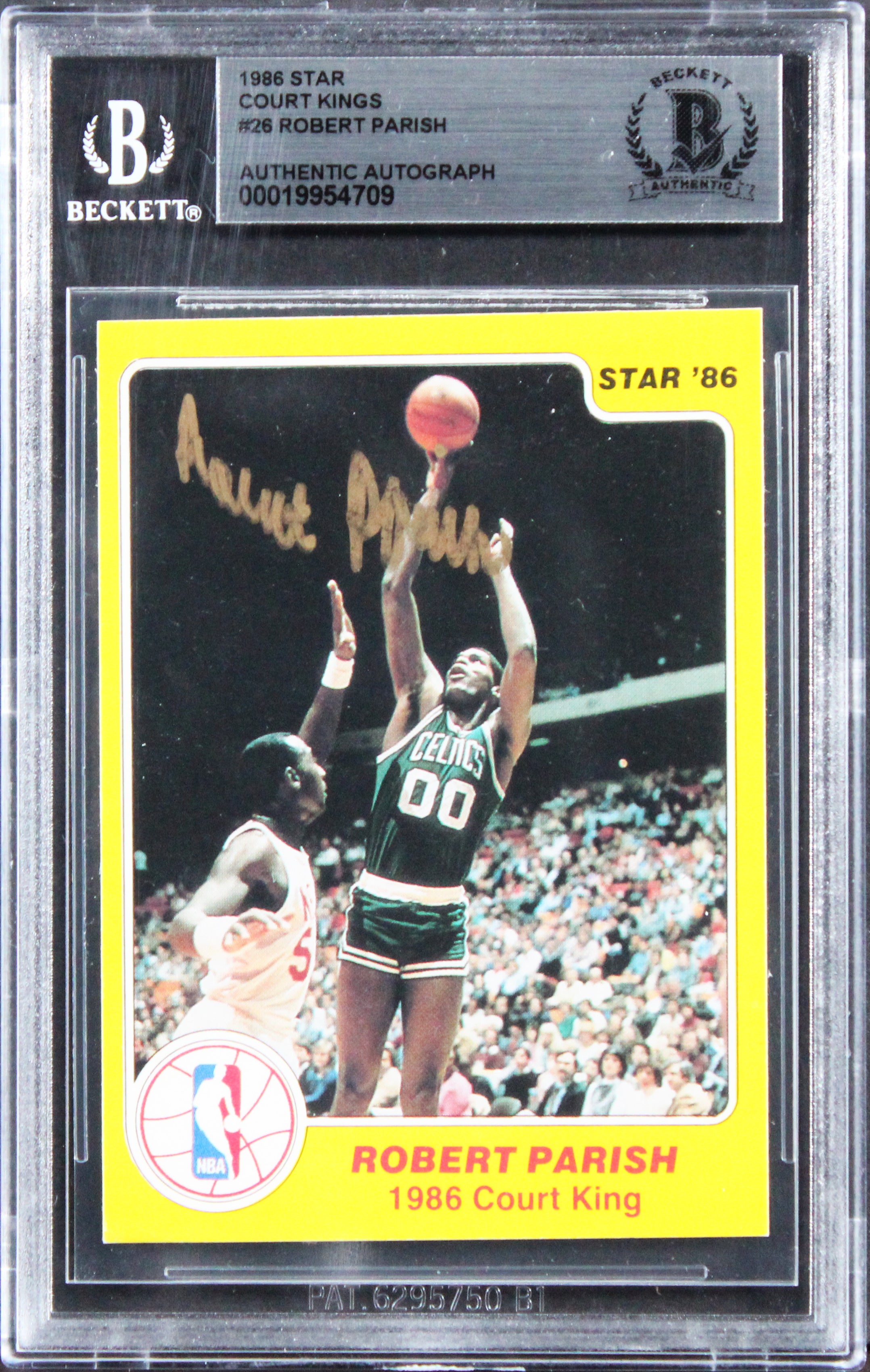 Celtics Robert Parish 1986 Star Court Kings #26 Card Autographed BAS Slabbed