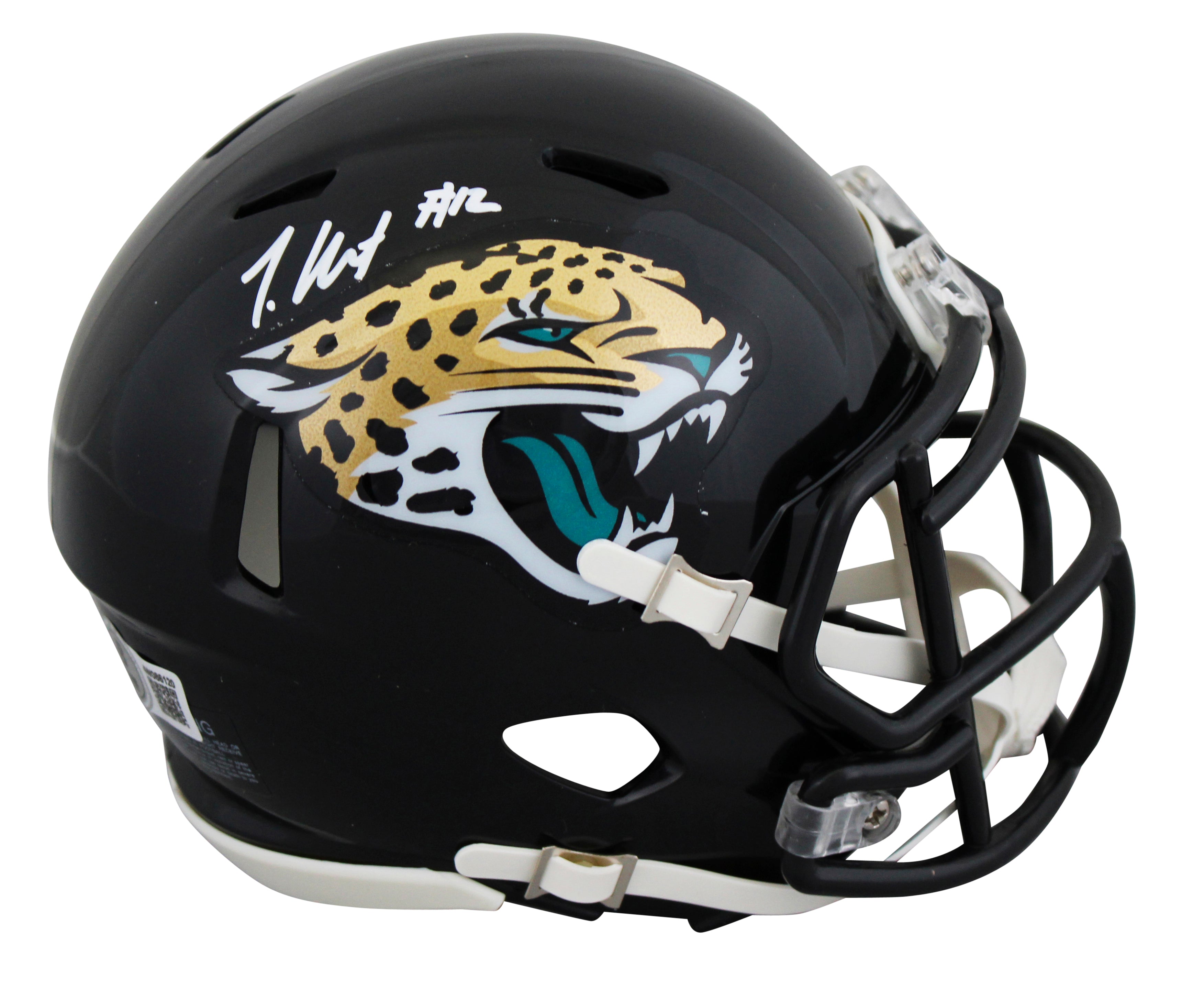 Jaguars Travis Hunter Authentic Signed Speed Mini Helmet W/ Case BAS Witnessed