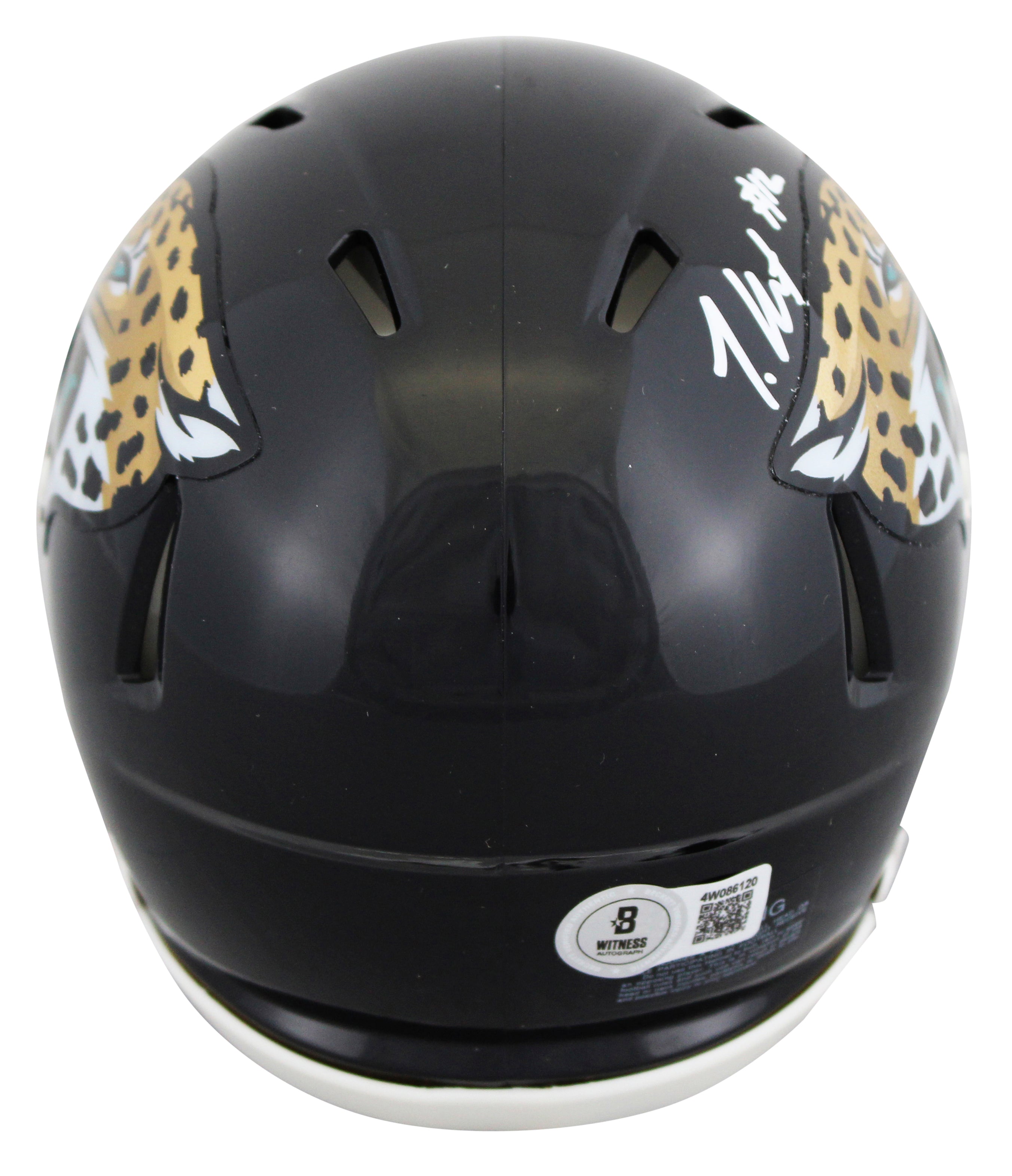 Jaguars Travis Hunter Authentic Signed Speed Mini Helmet BAS Witnessed